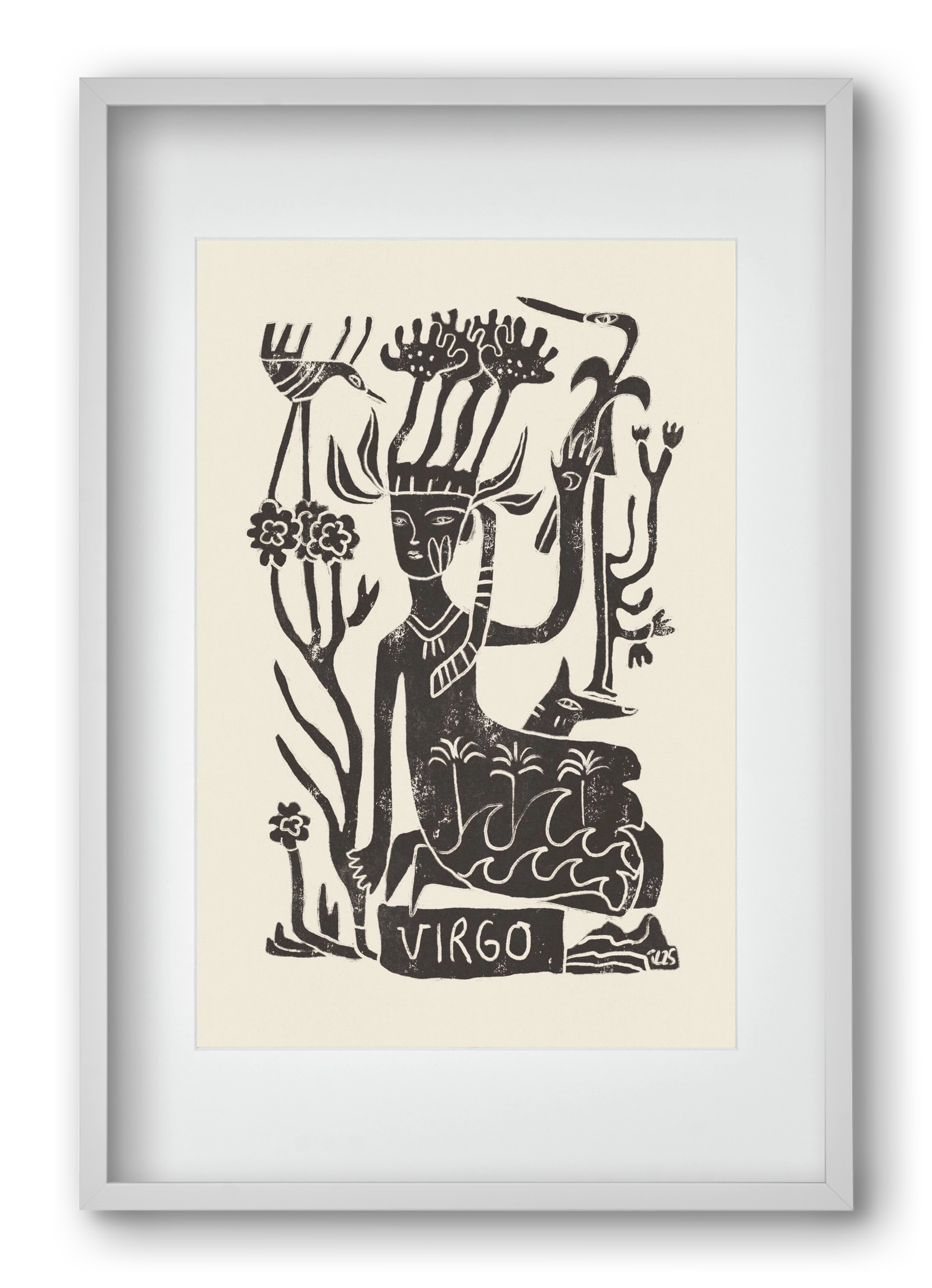 Virgo, 40x60 cm (30x45 cm), Fehér keret, paszpartuval