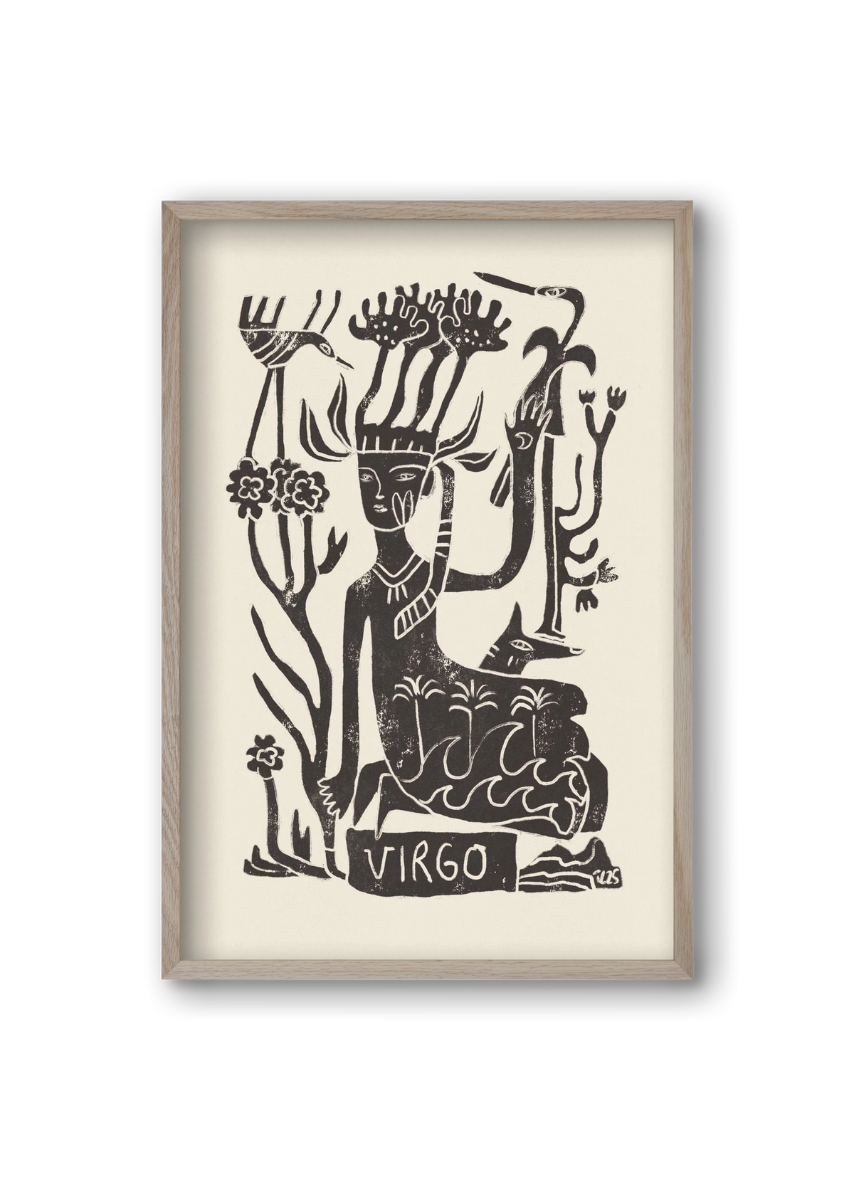 Virgo, 20x30 cm (20x30 cm), Tölgy keret