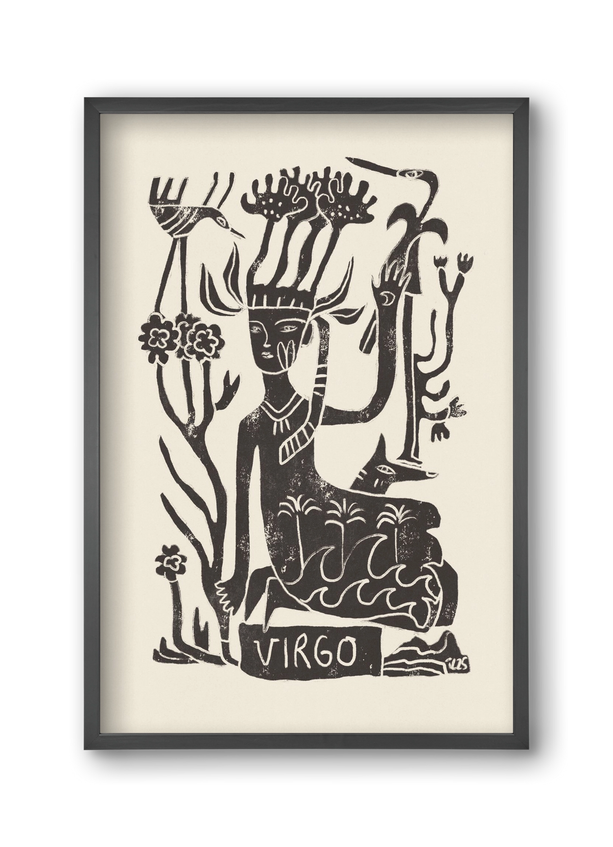 Virgo, 30x45 cm (30x45 cm), Fekete keret