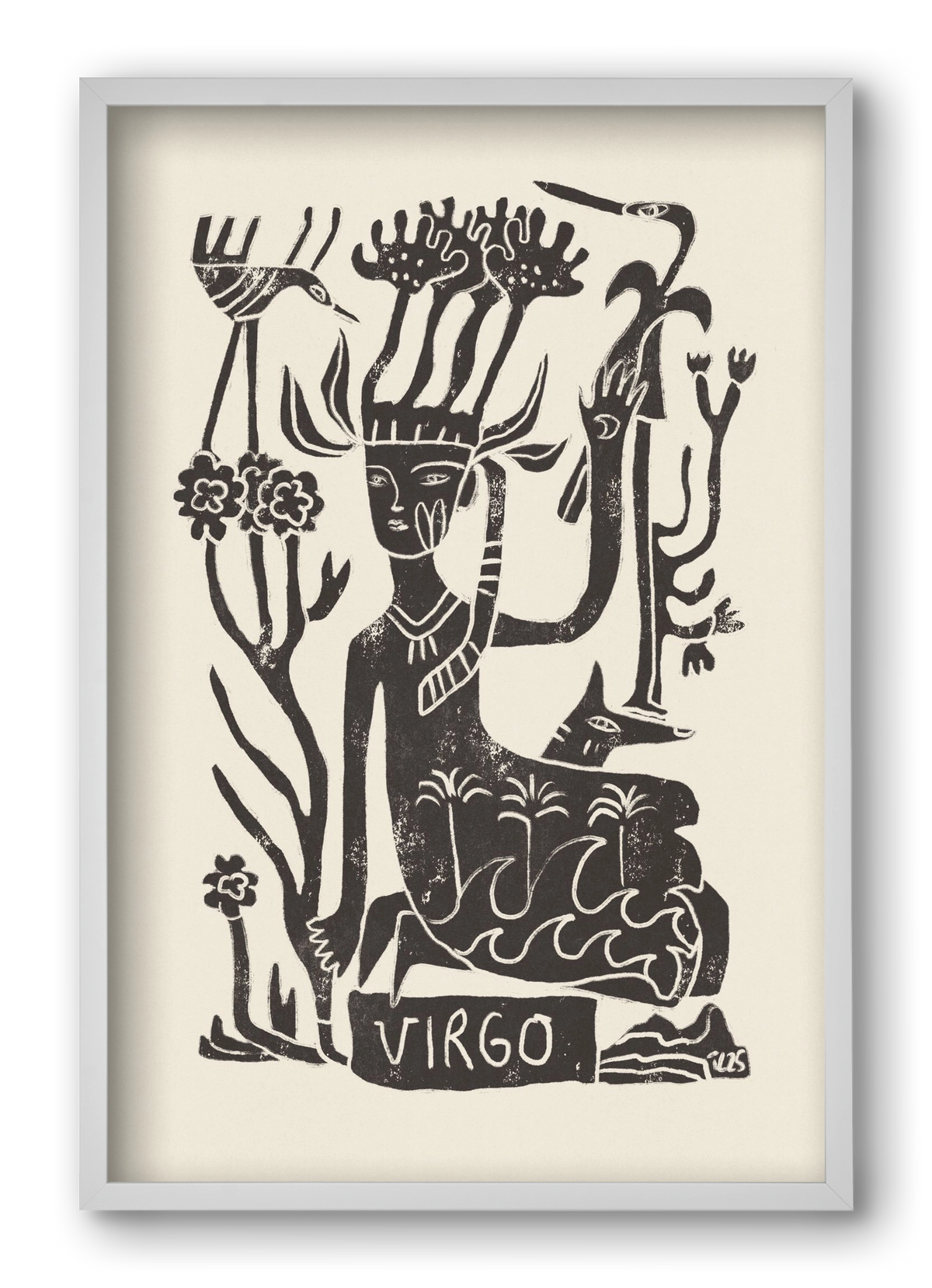 Virgo, 40x60 cm (40x60 cm), Fehér keret