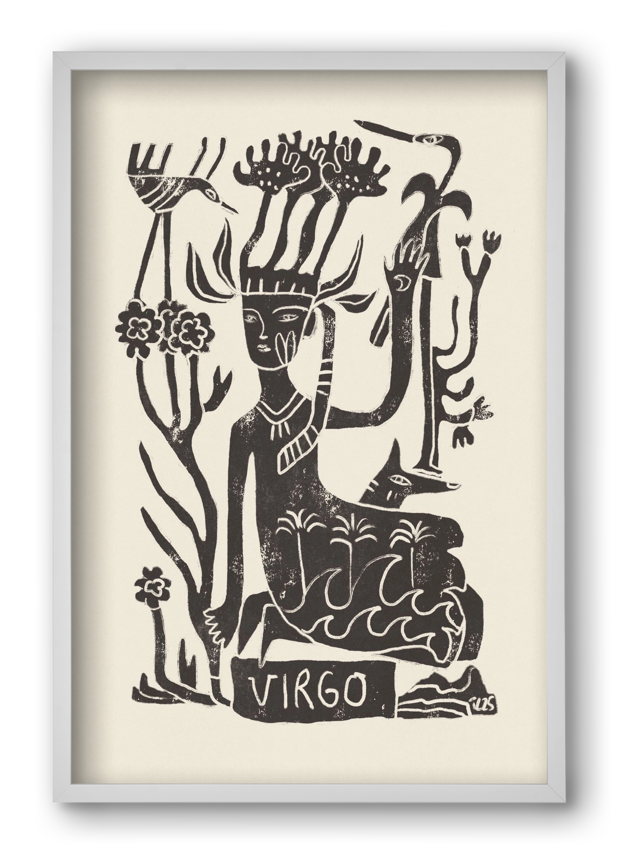 Virgo, 40x60 cm (40x60 cm), Fehér keret