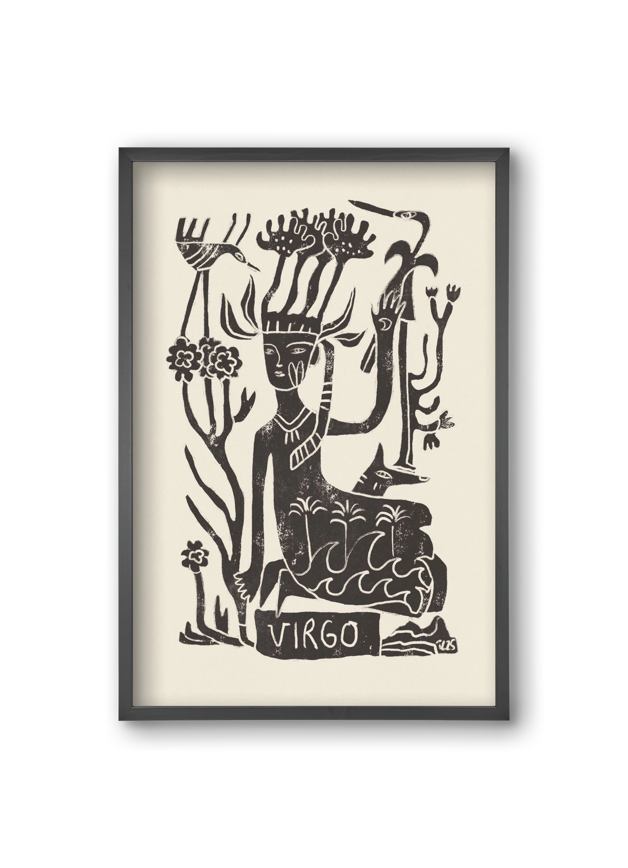 Virgo, 20x30 cm (20x30 cm), Fekete keret