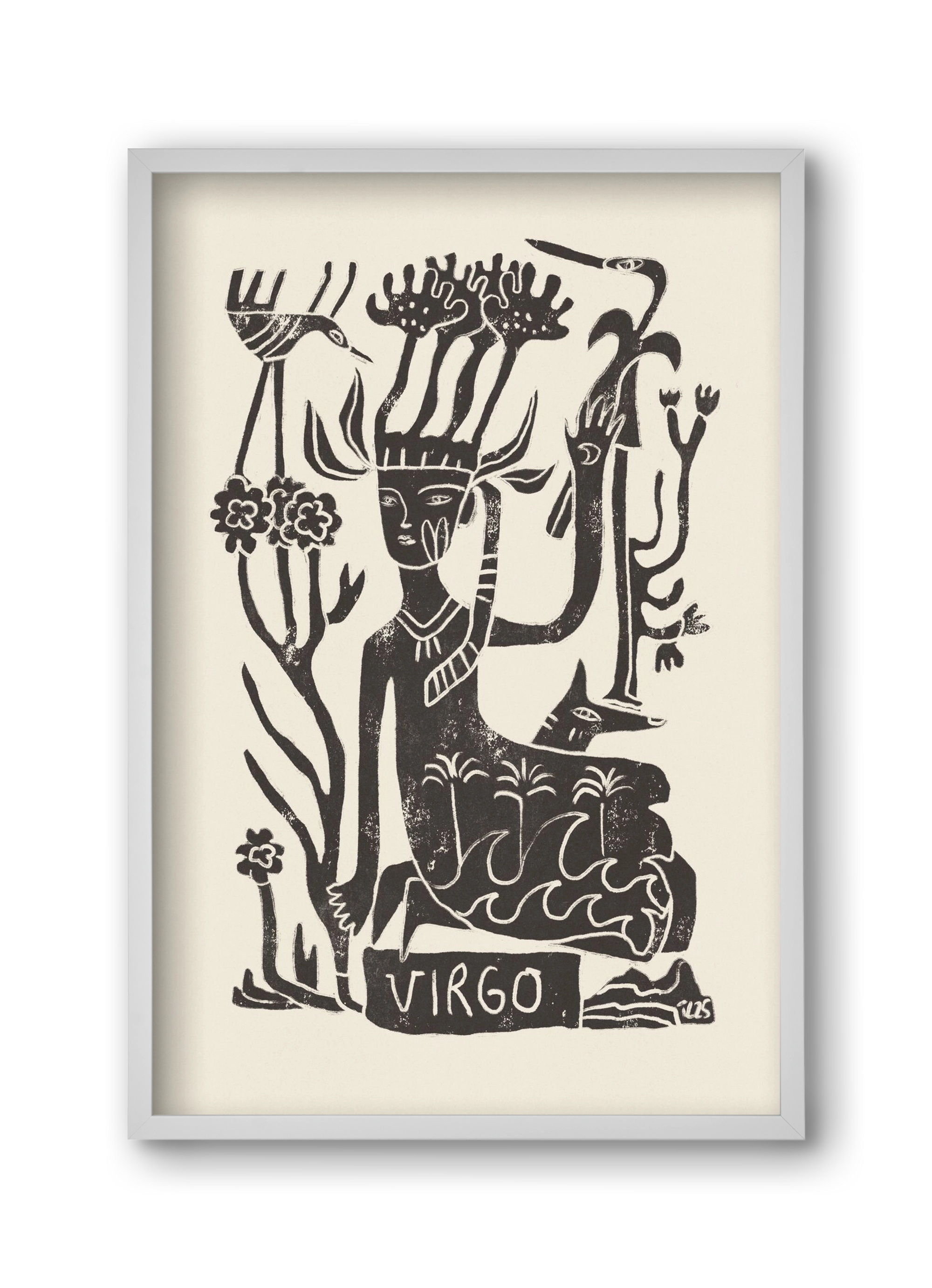 Virgo, 30x45 cm (30x45 cm), Fehér keret