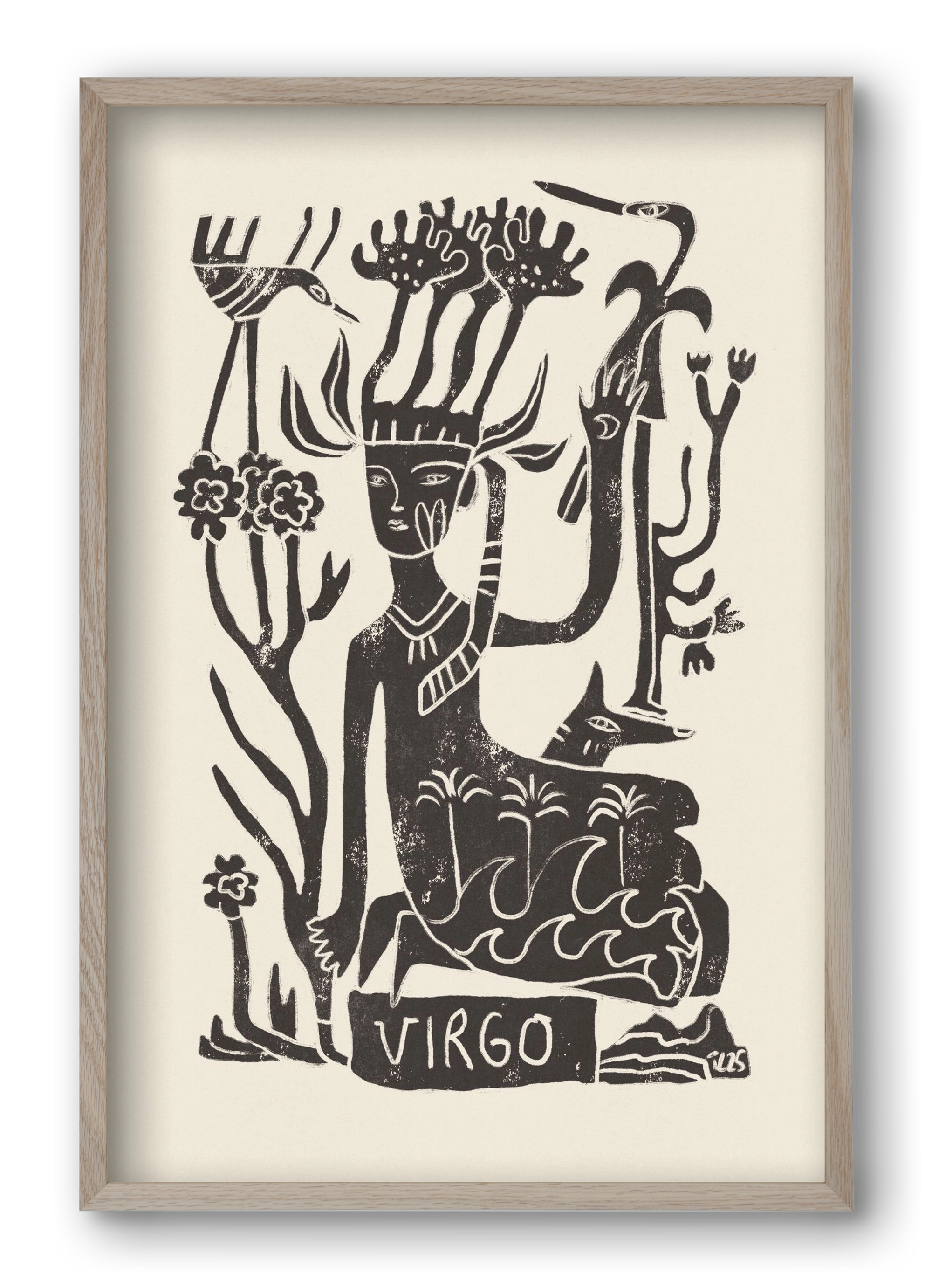 Virgo, 40x60 cm (40x60 cm), Tölgy keret