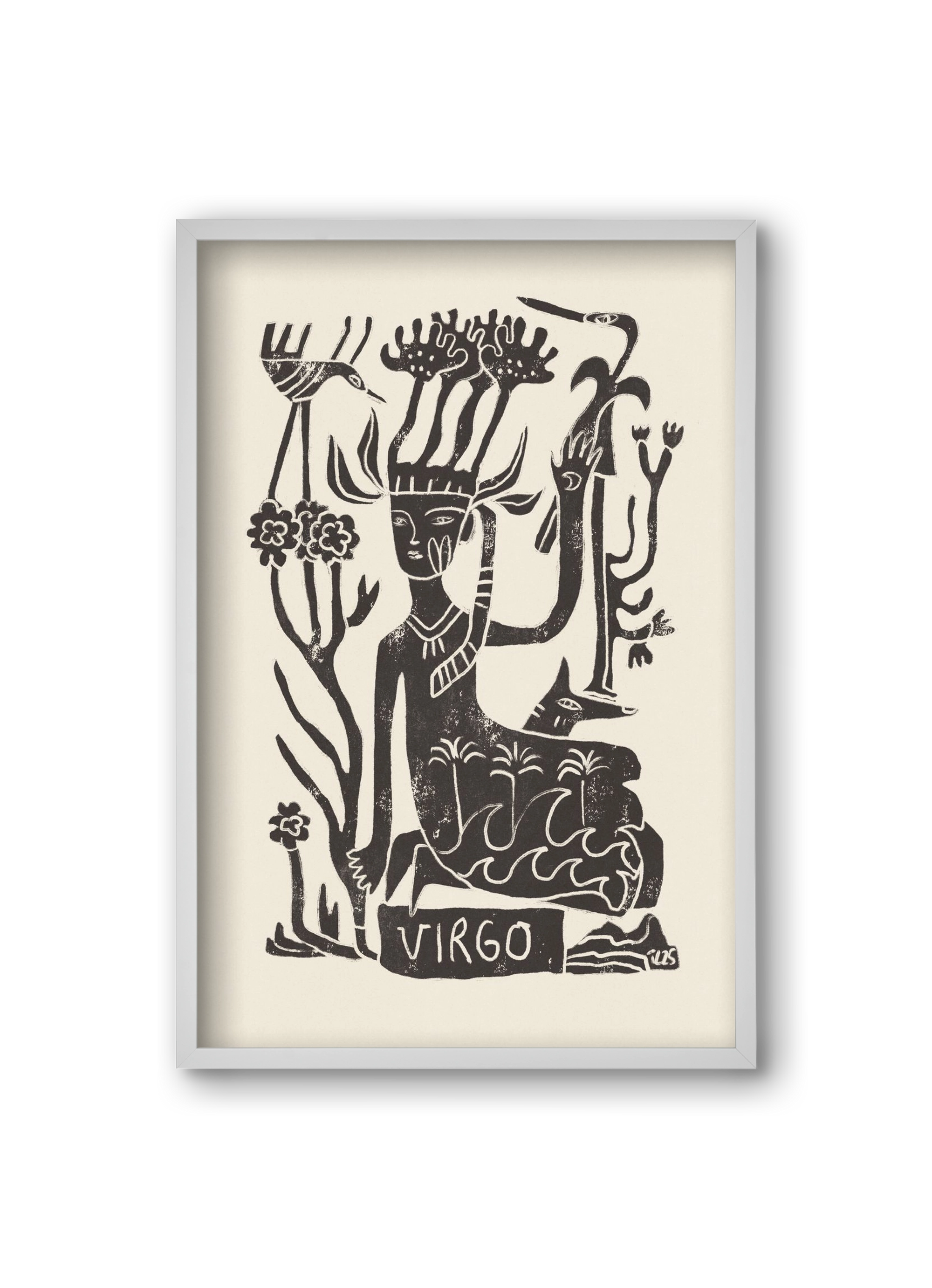 Virgo, 20x30 cm (20x30 cm), Fehér keret