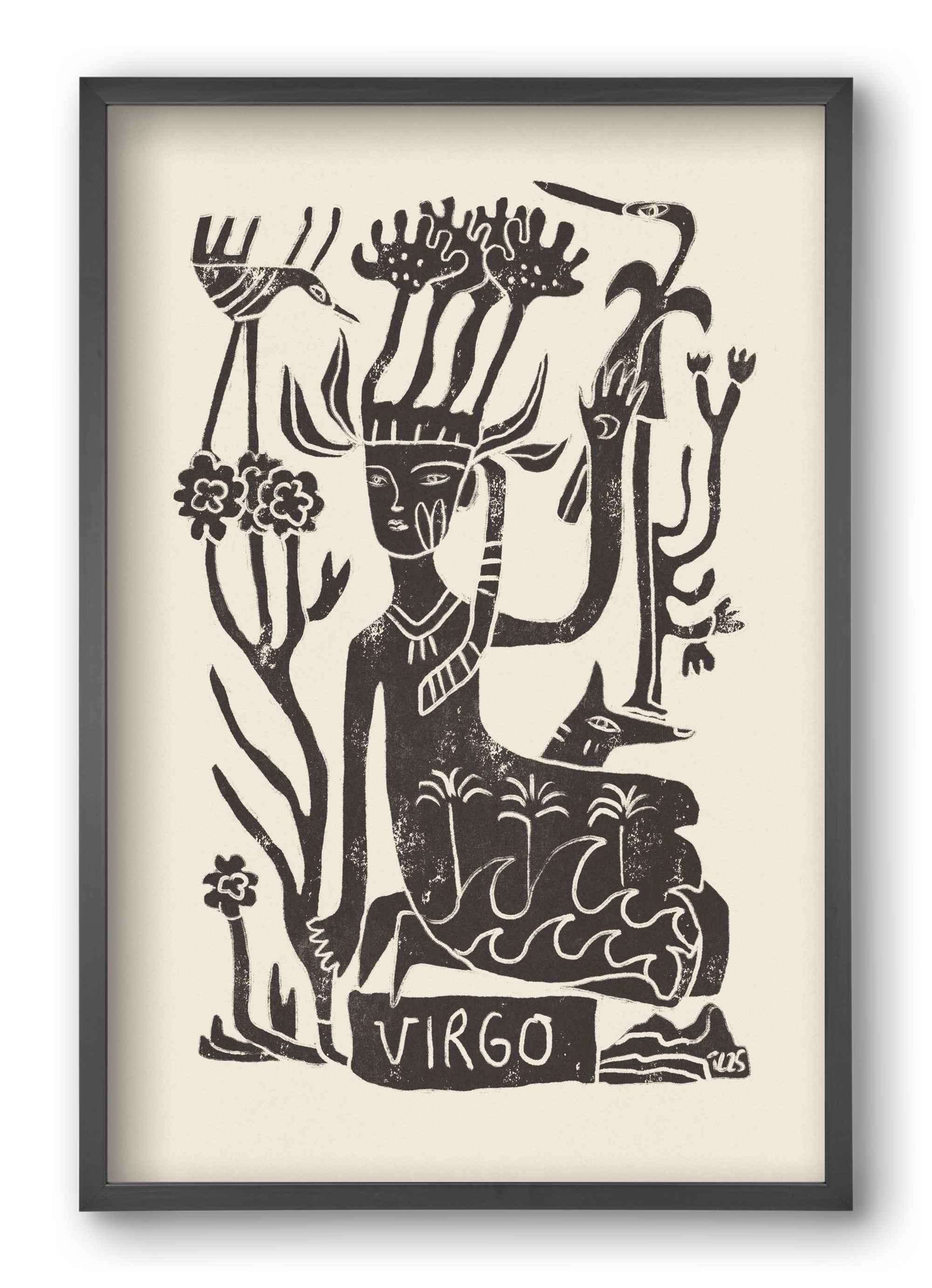 Virgo, 40x60 cm (40x60 cm), Fekete keret