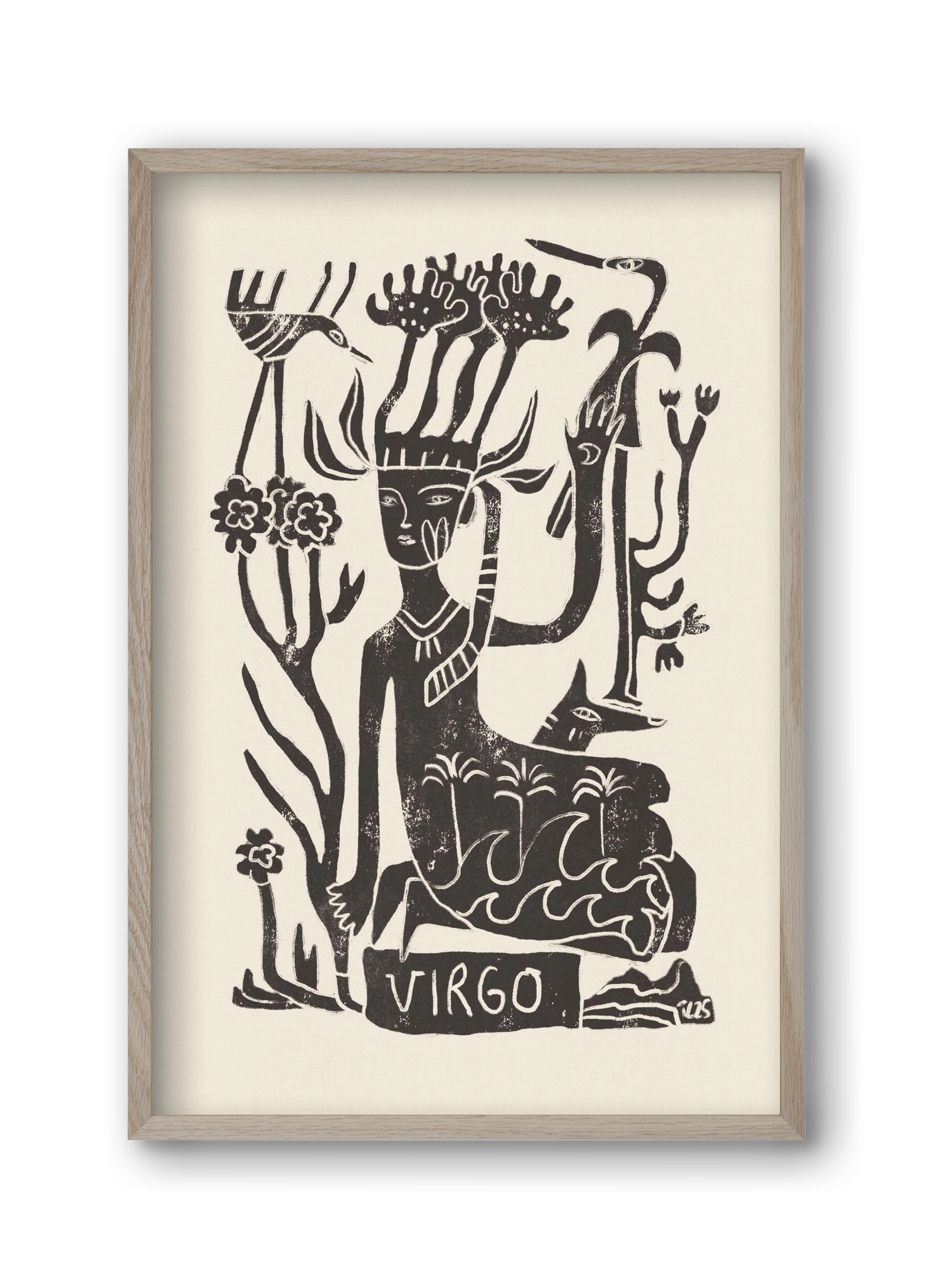 Virgo, 30x45 cm (30x45 cm), Tölgy keret