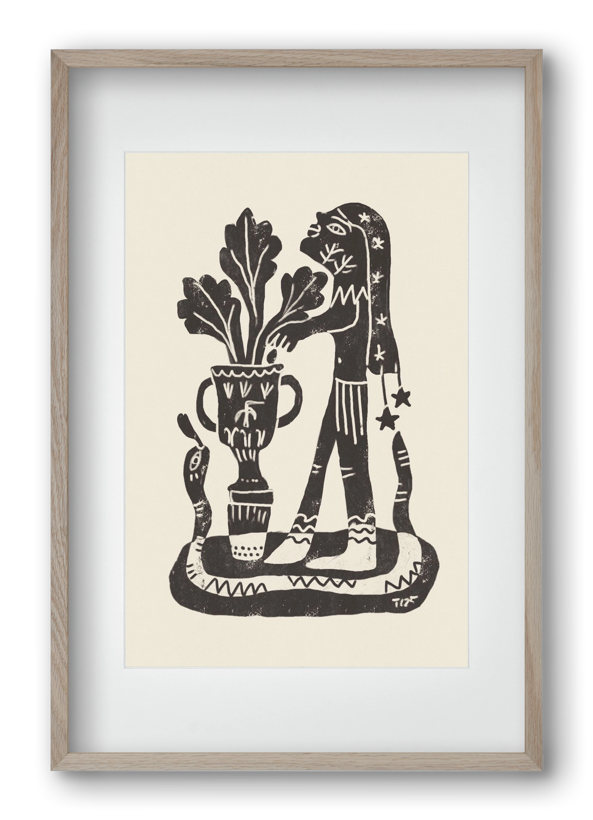 Planting Future Seeds, 40x60 cm (30x45 cm), Tölgy keret, paszpartuval