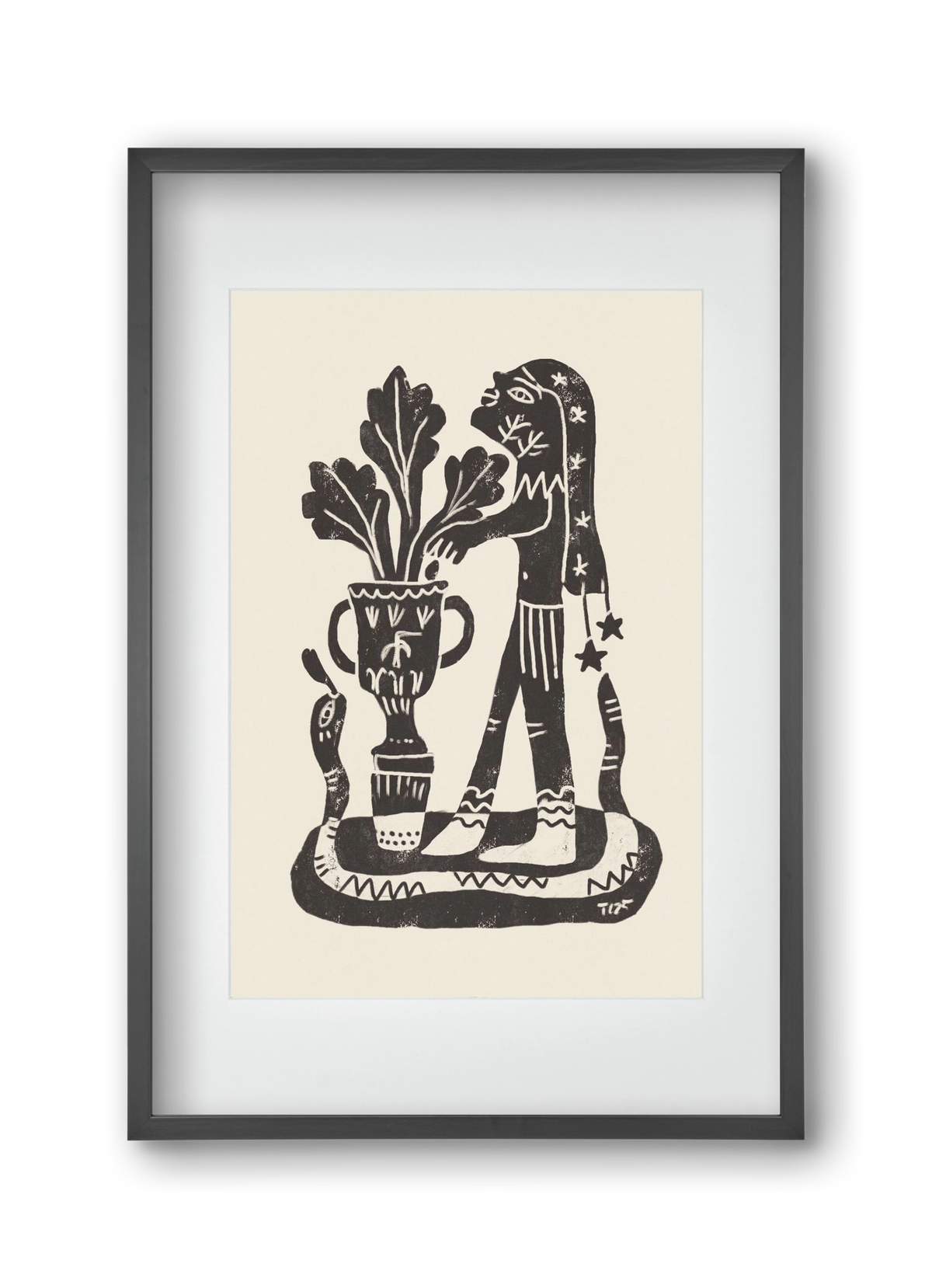 Planting Future Seeds, 30x45 cm (20x30 cm), Fekete keret, paszpartuval