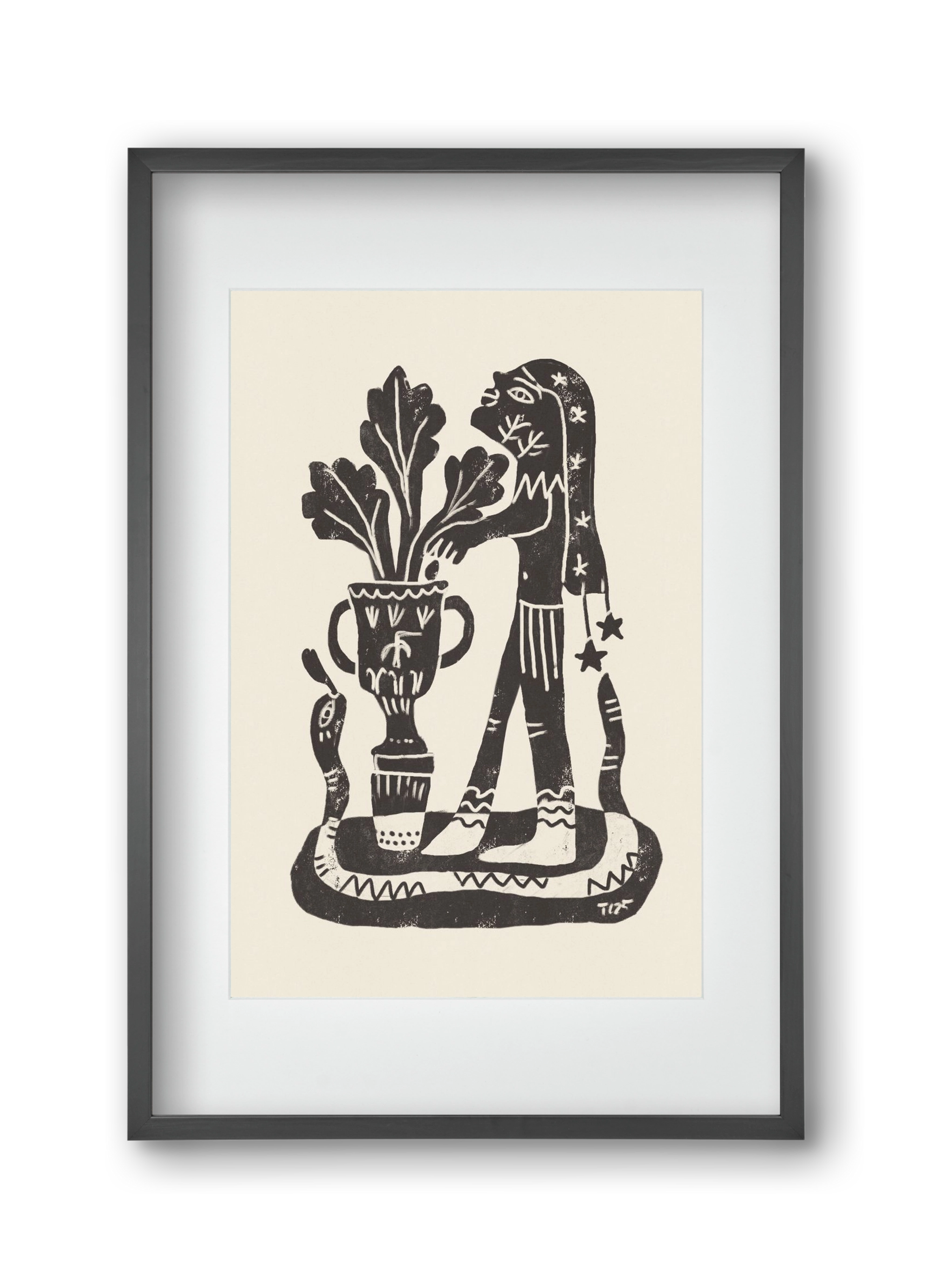 Planting Future Seeds, 30x45 cm (20x30 cm), Fekete keret, paszpartuval