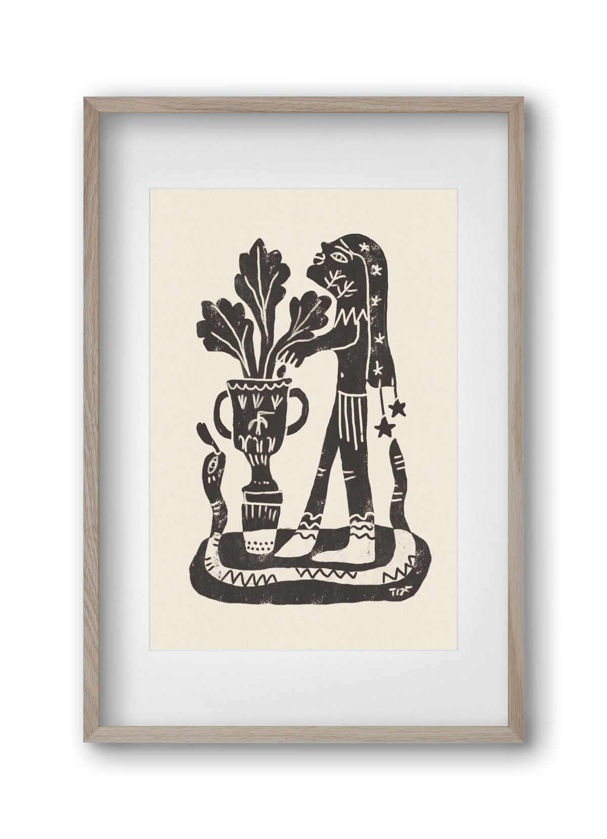 Planting Future Seeds, 30x45 cm (20x30 cm), Tölgy keret, paszpartuval