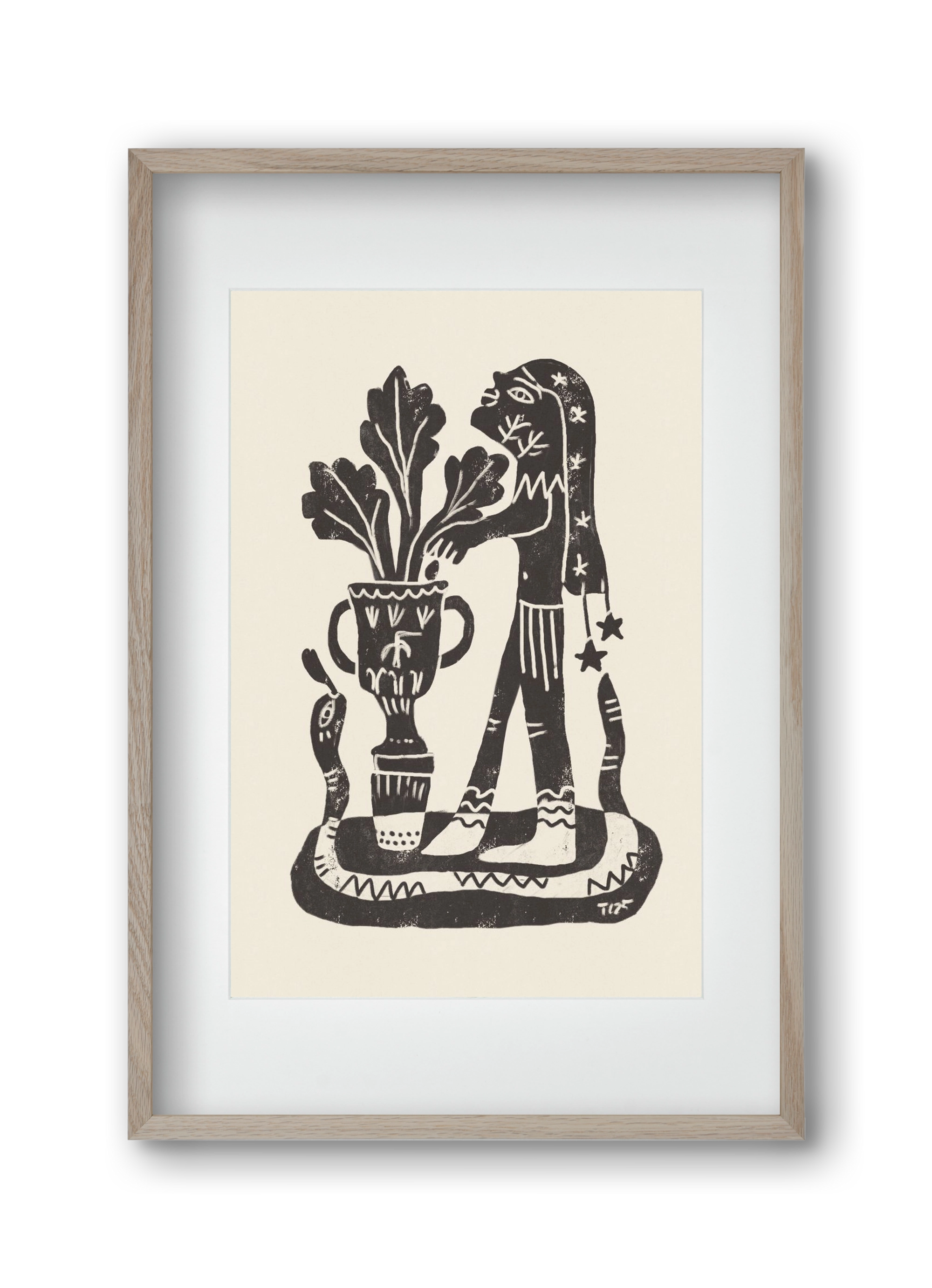 Planting Future Seeds, 30x45 cm (20x30 cm), Tölgy keret, paszpartuval