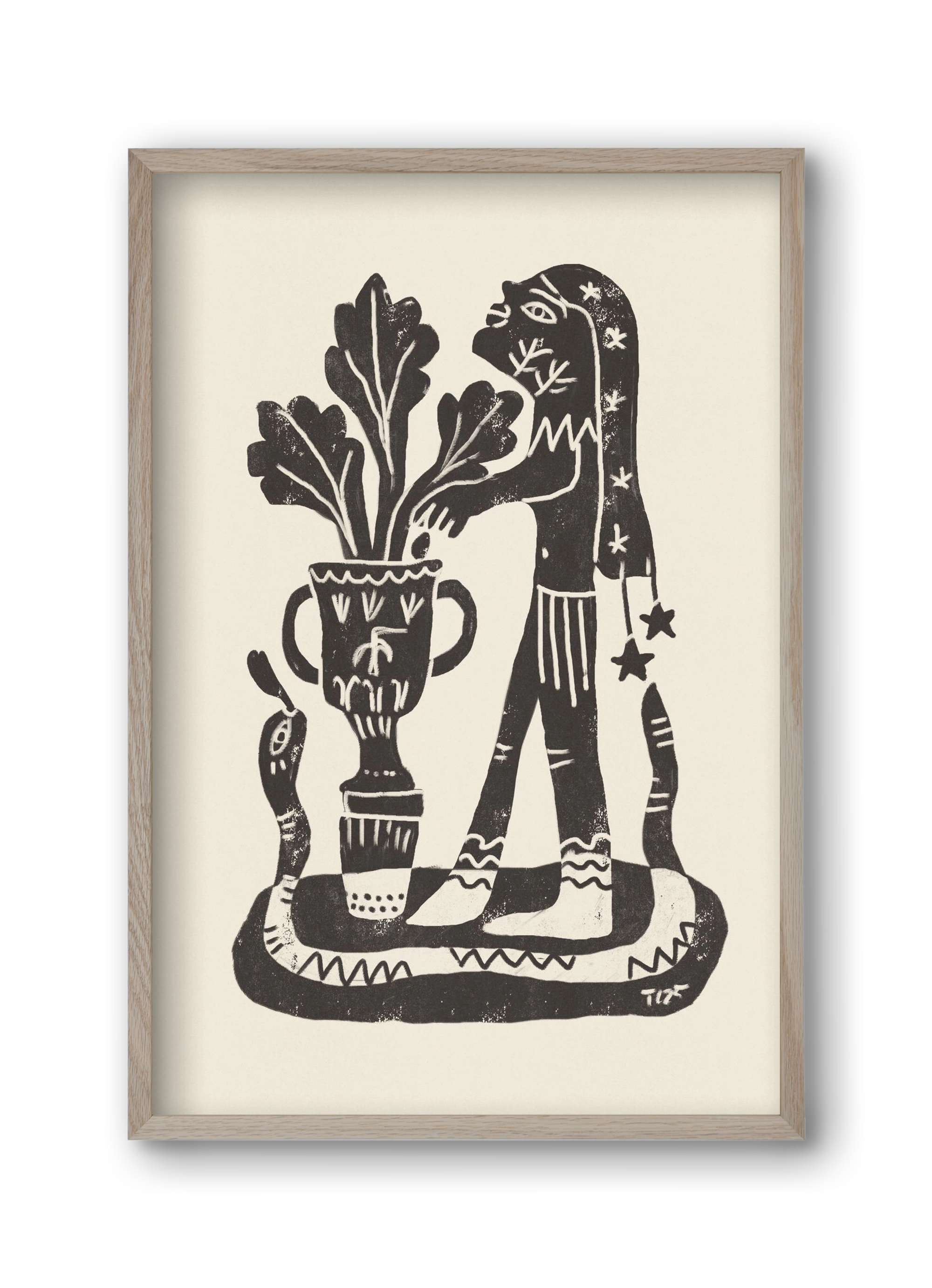 Planting Future Seeds, 30x45 cm (30x45 cm), Tölgy keret