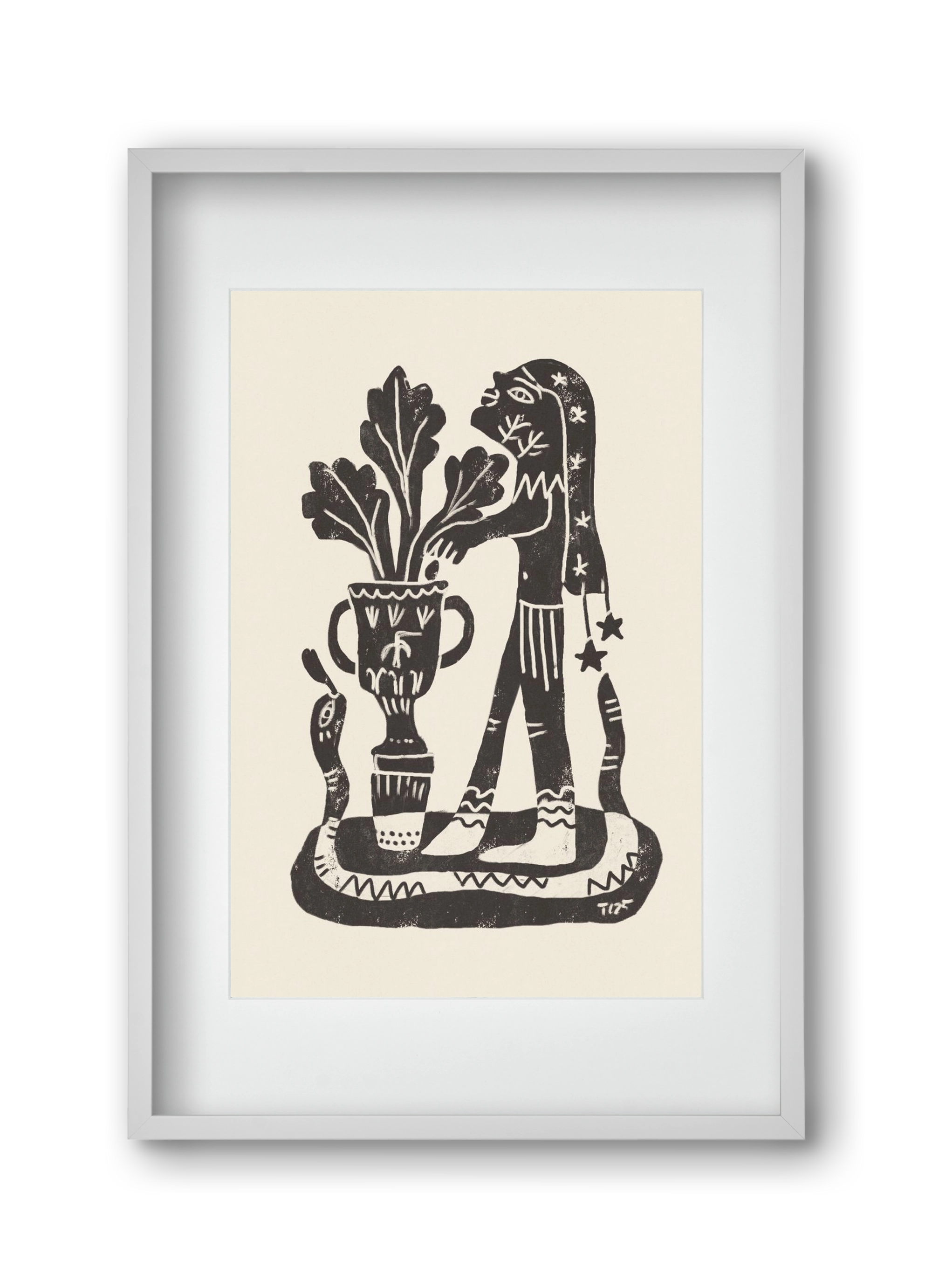 Planting Future Seeds, 30x45 cm (20x30 cm), Fehér keret, paszpartuval