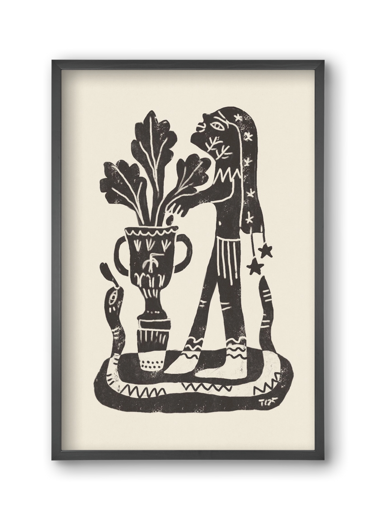 Planting Future Seeds, 30x45 cm (30x45 cm), Fekete keret