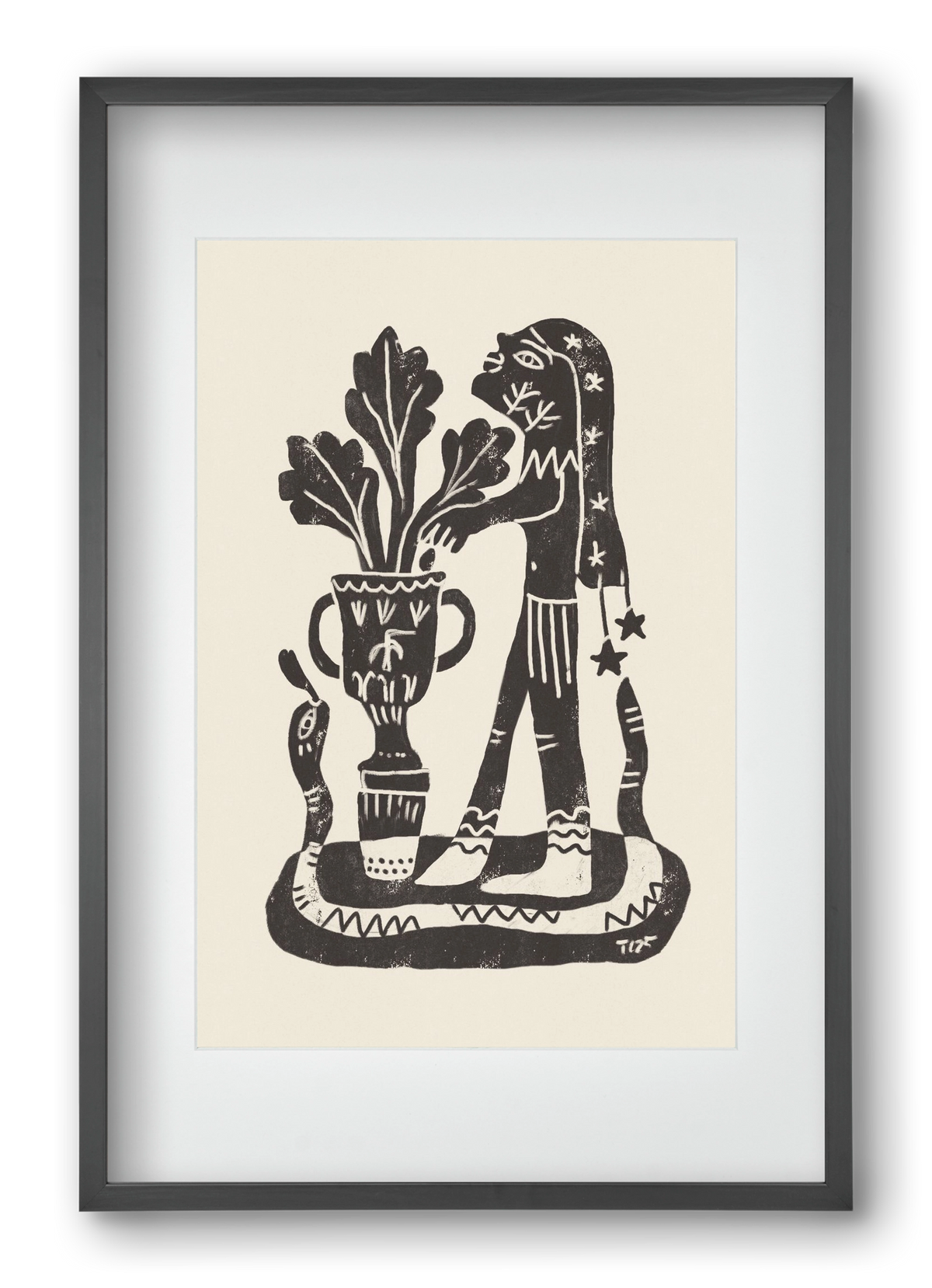 Planting Future Seeds, 40x60 cm (30x45 cm), Fekete keret, paszpartuval