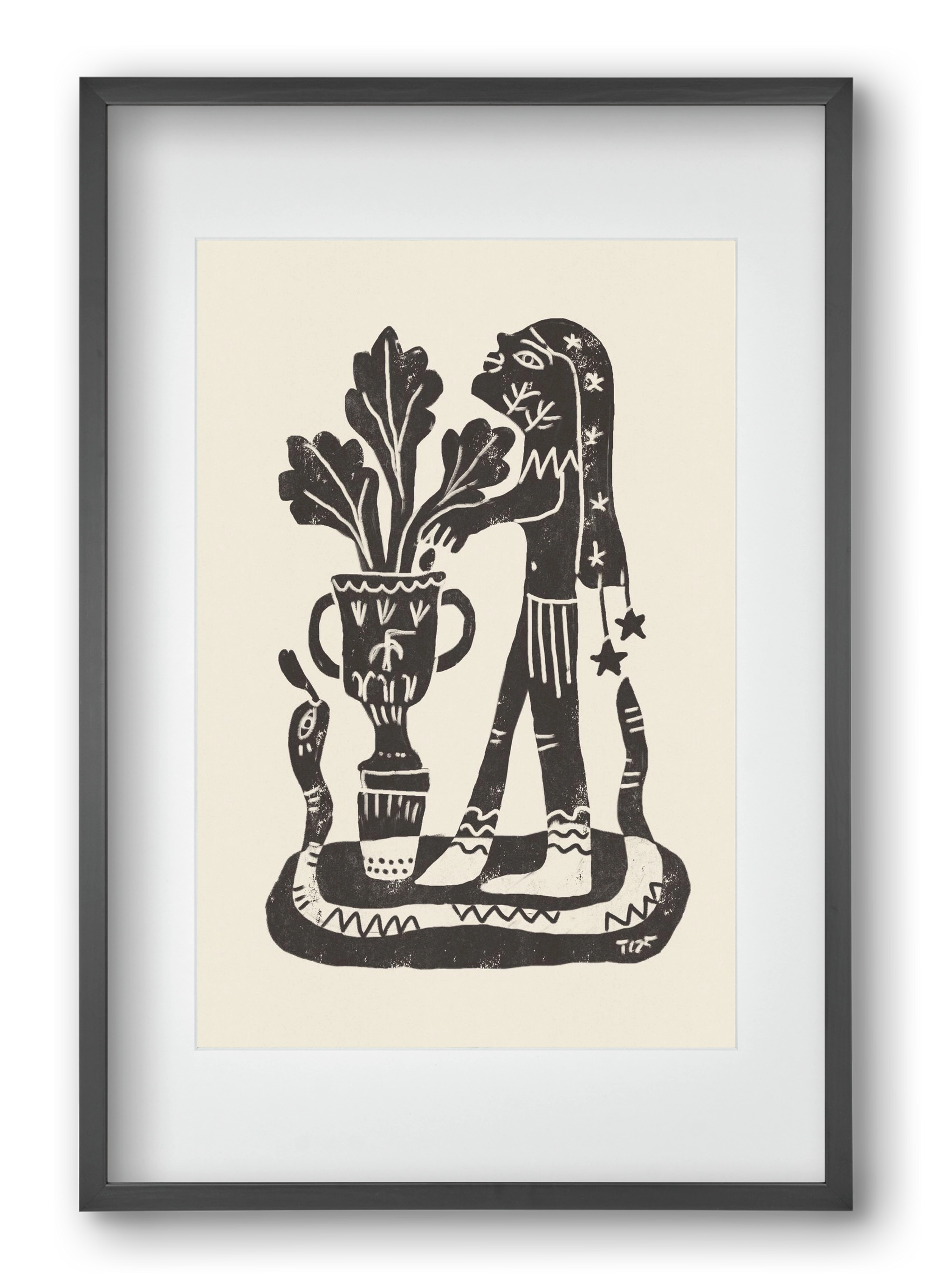 Planting Future Seeds, 40x60 cm (30x45 cm), Fekete keret, paszpartuval