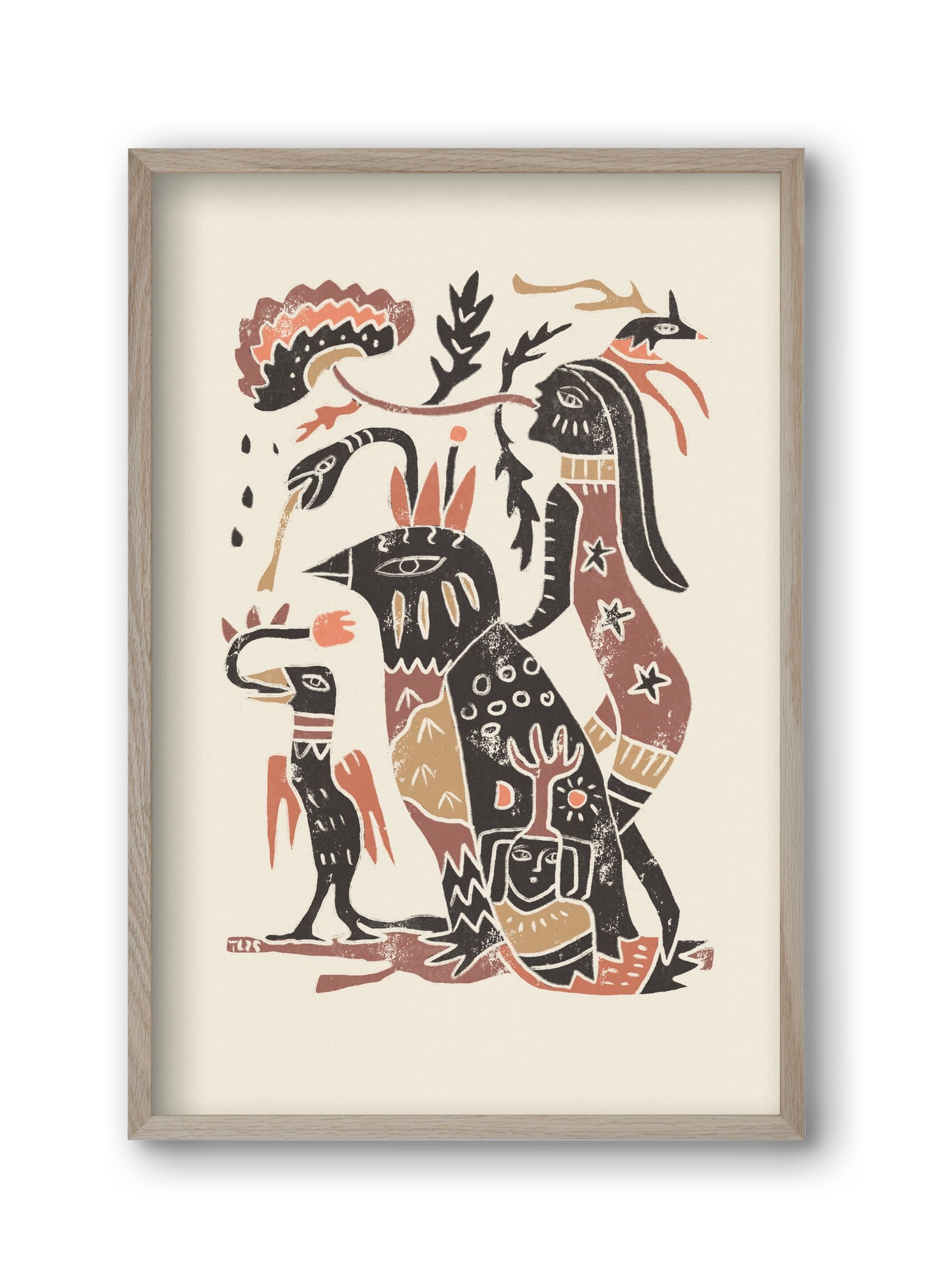 Autumn Arrives, 30x45 cm (30x45 cm), Tölgy keret