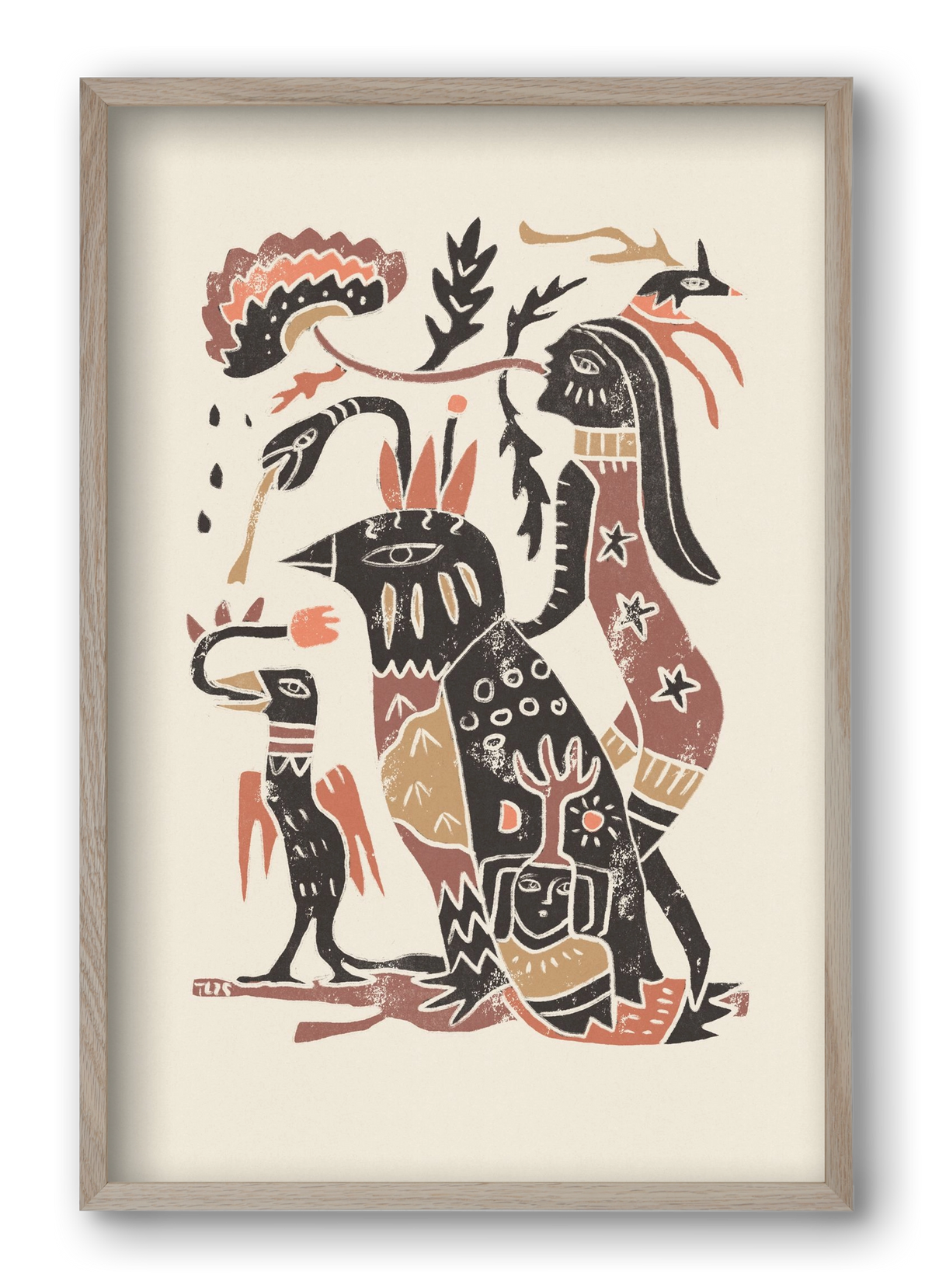 Autumn Arrives, 40x60 cm (40x60 cm), Tölgy keret