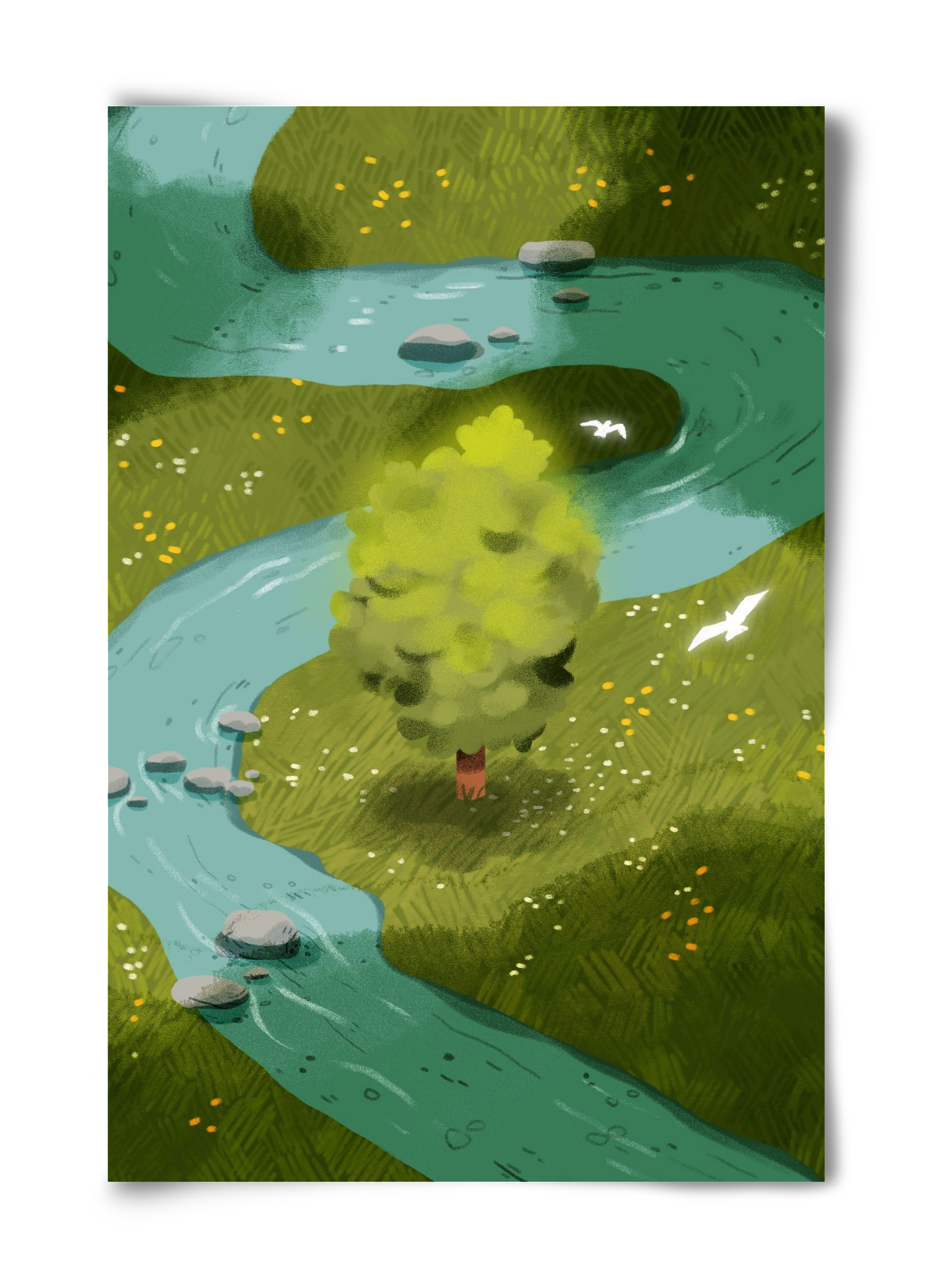 River, 40x60 cm, Keret nélkül