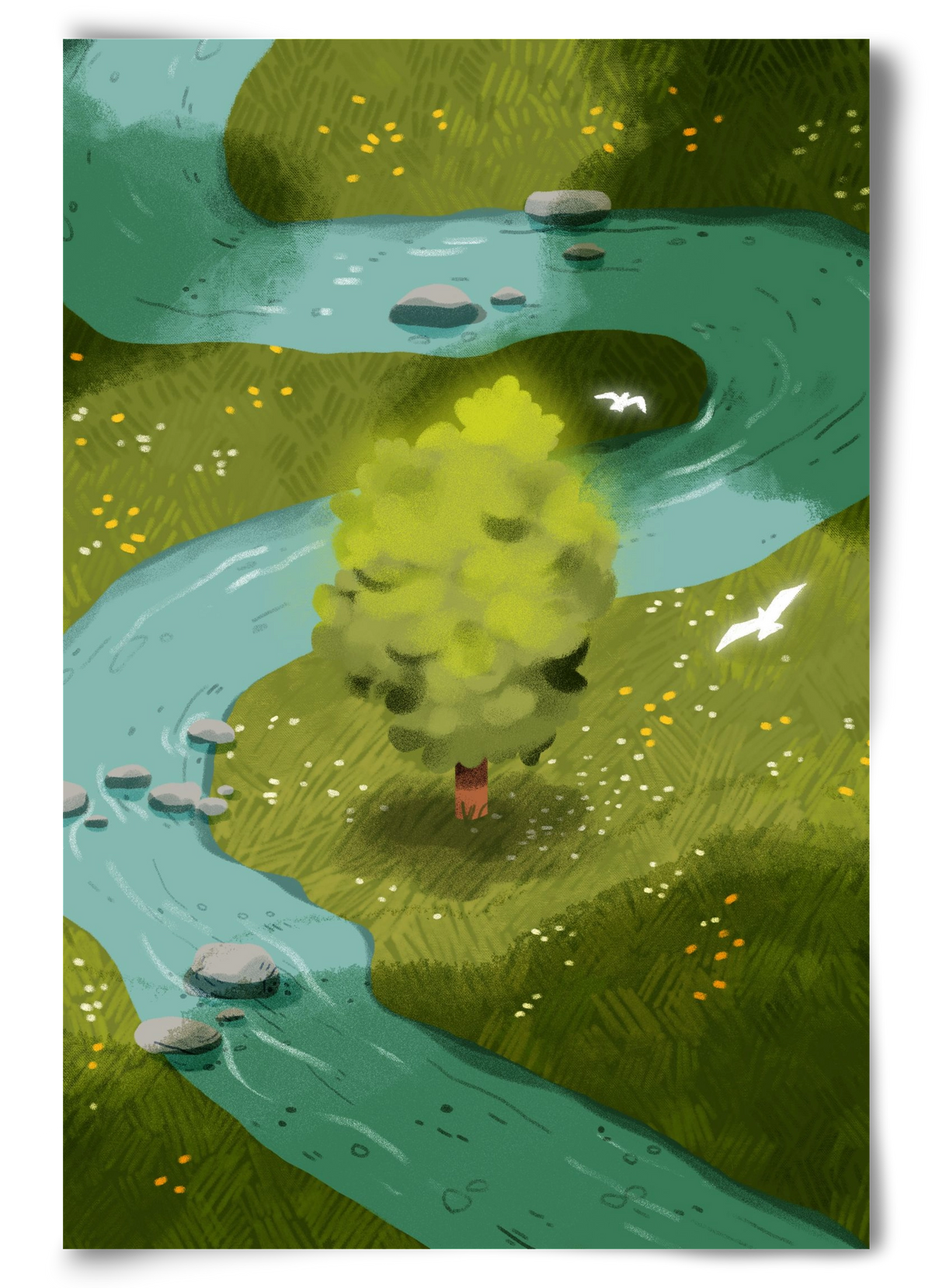 River, 60x90 cm, Keret nélkül