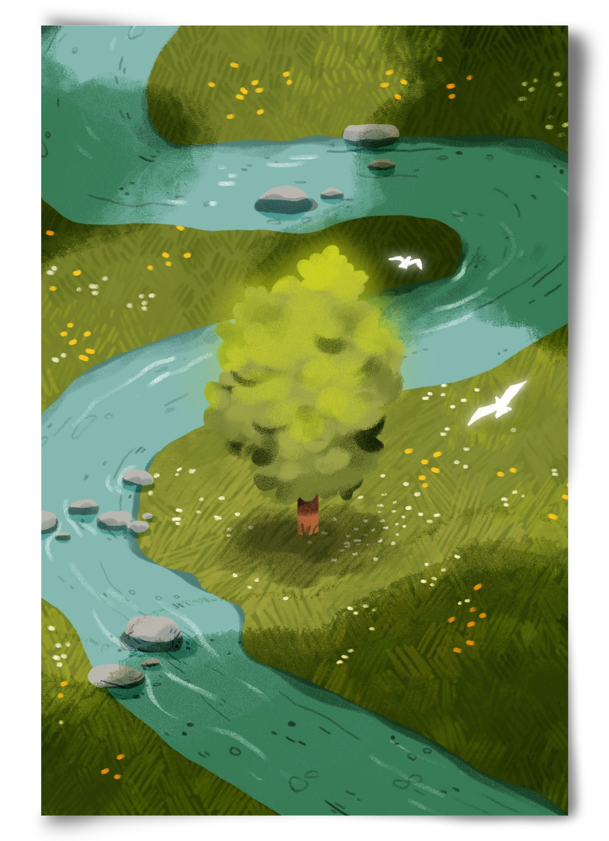 River, 60x90 cm, Keret nélkül