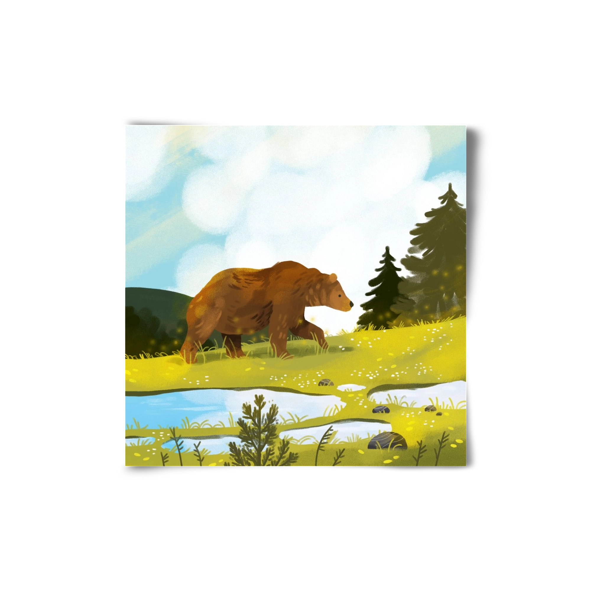 The Bear, 20x20 cm, Keret nélkül