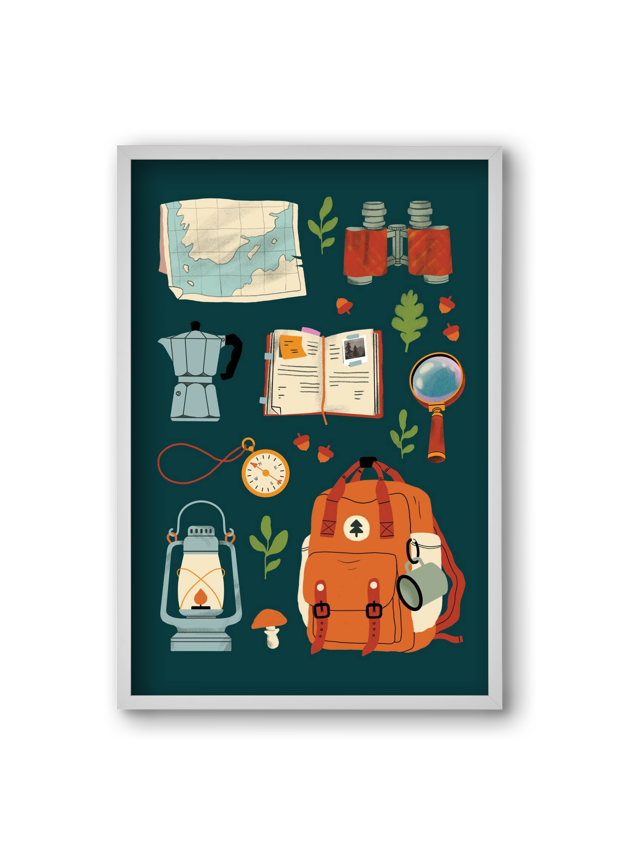 Explorer Set, 20x30 cm (20x30 cm), Fehér keret