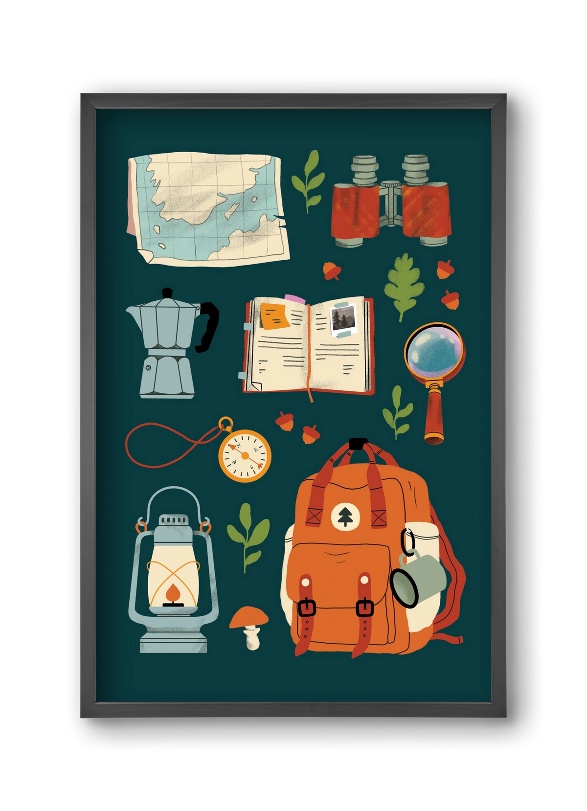 Explorer Set, 30x45 cm (30x45 cm), Fekete keret