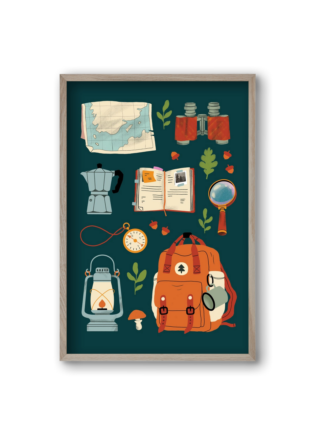 Explorer Set, 20x30 cm (20x30 cm), Tölgy keret