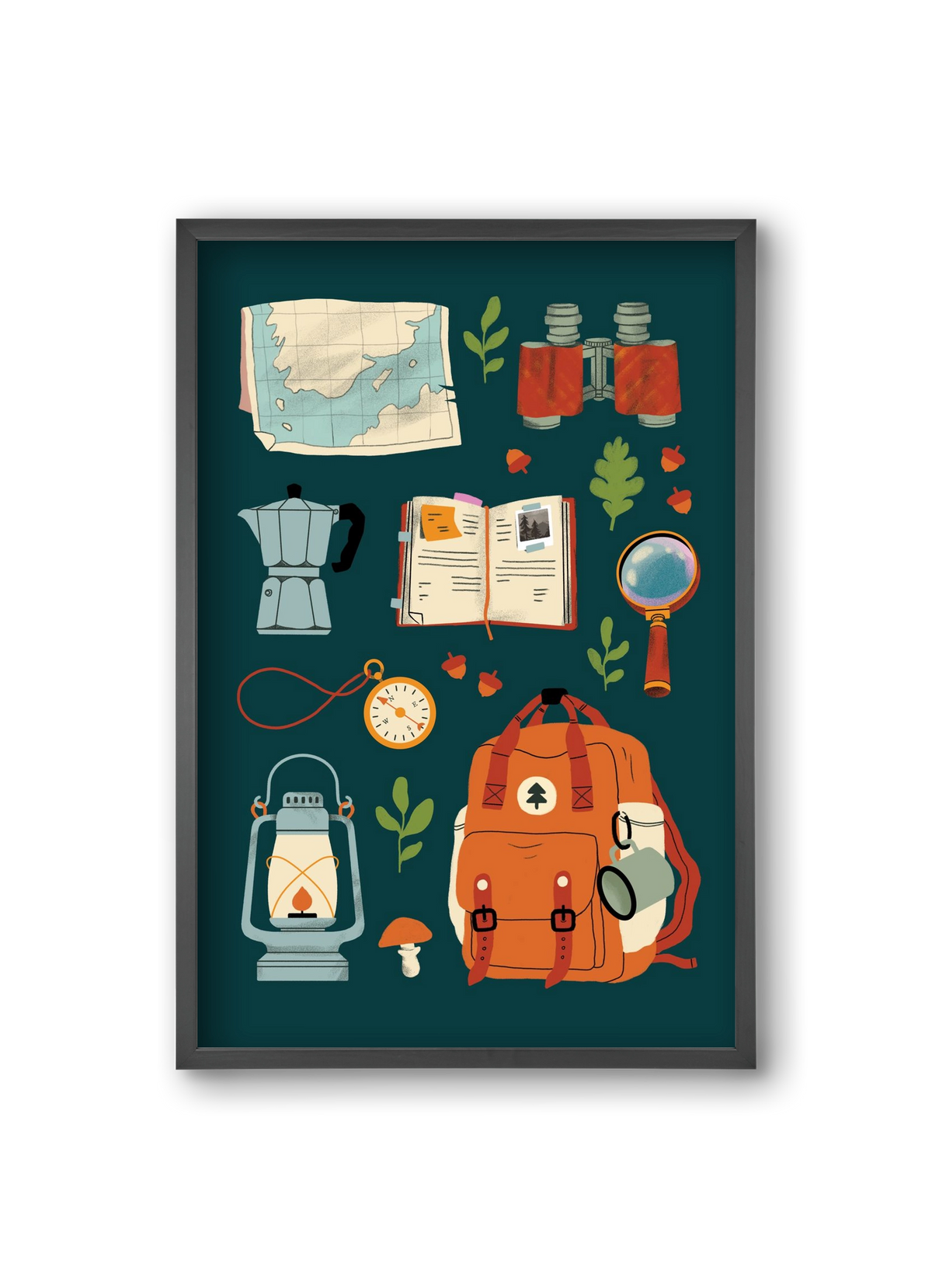 Explorer Set, 20x30 cm (20x30 cm), Fekete keret