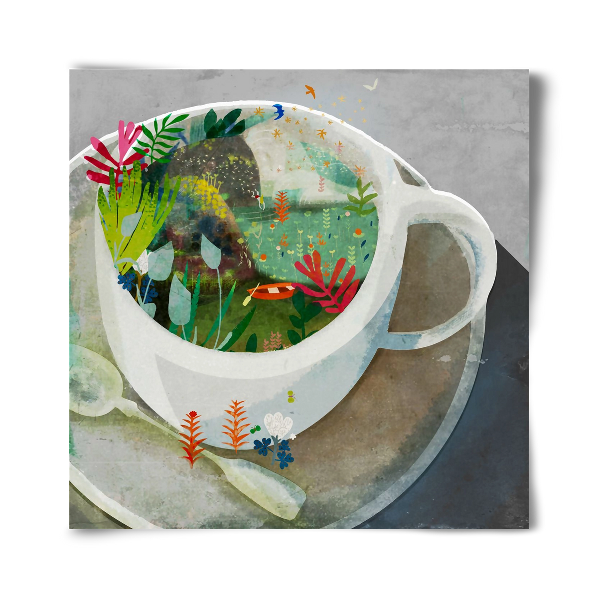 Kávé, 40x40 cm, Keret nélkül