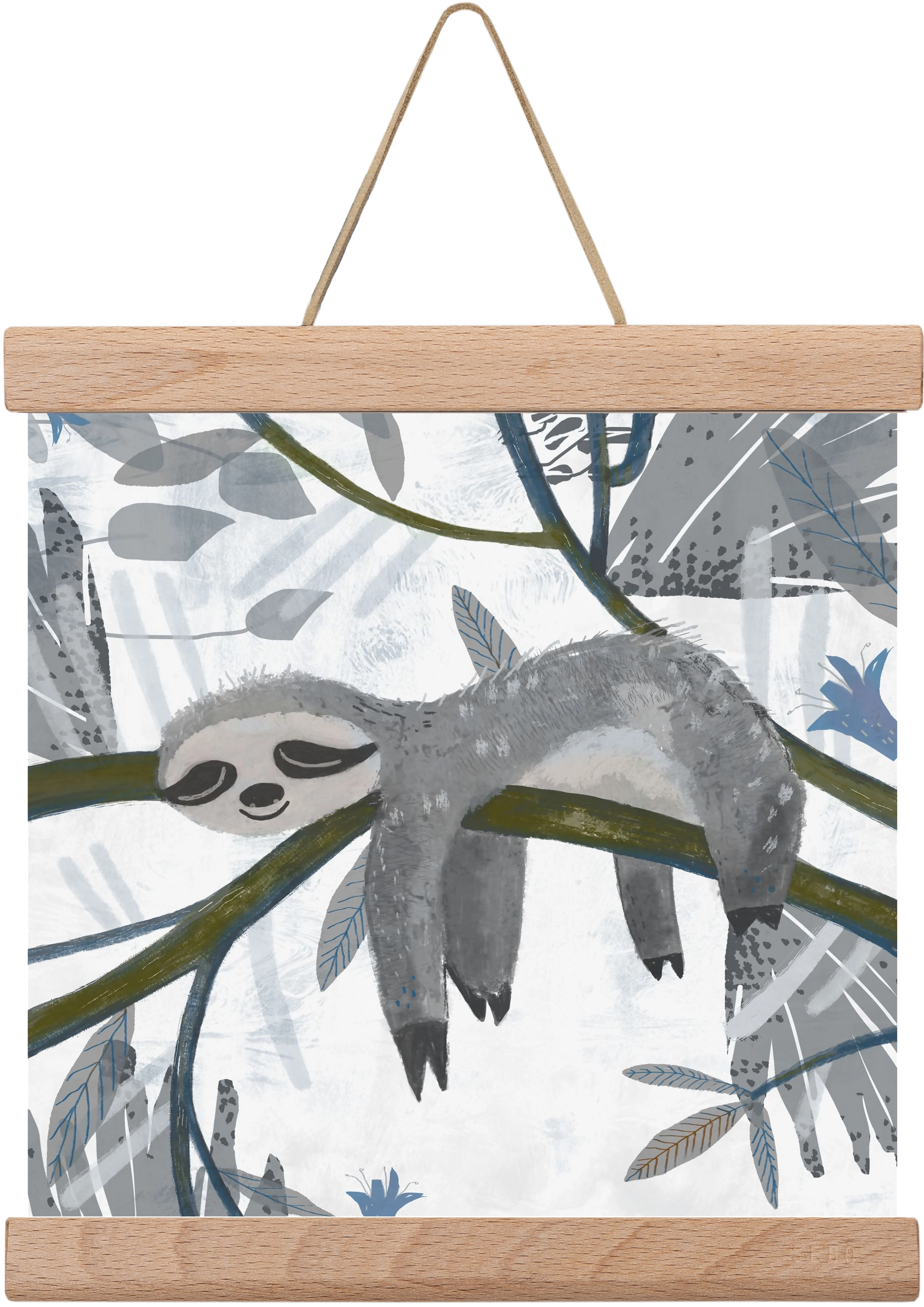 Lajhár, 20x20 cm (20x20 cm), Tölgy akasztó