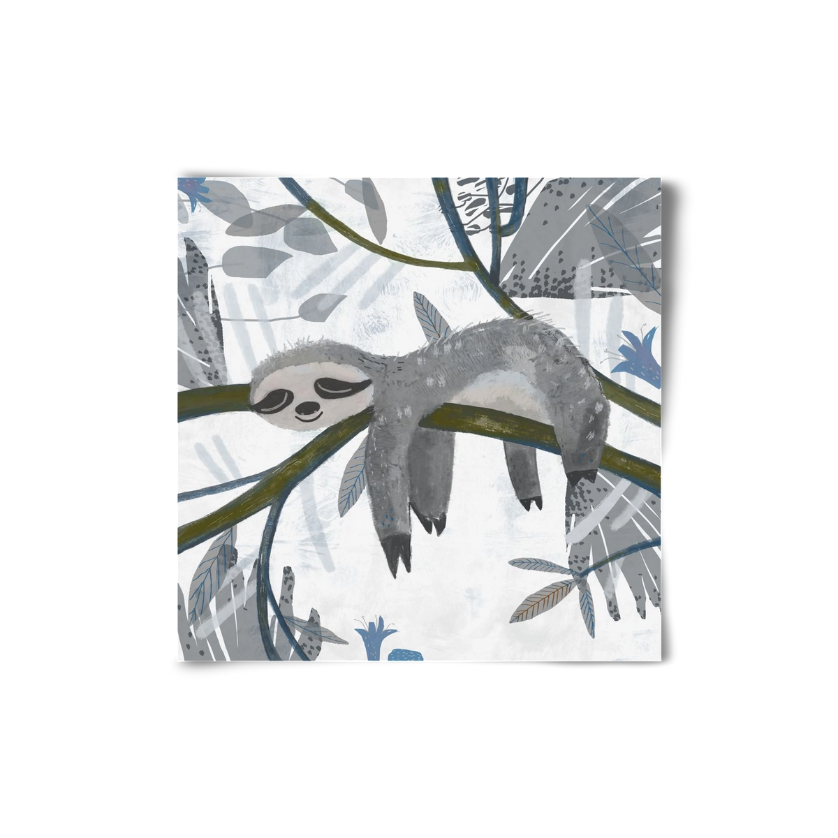 Lajhár, 20x20 cm, Keret nélkül