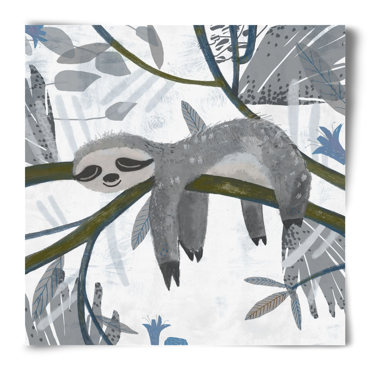 Lajhár, 50x50 cm, Keret nélkül