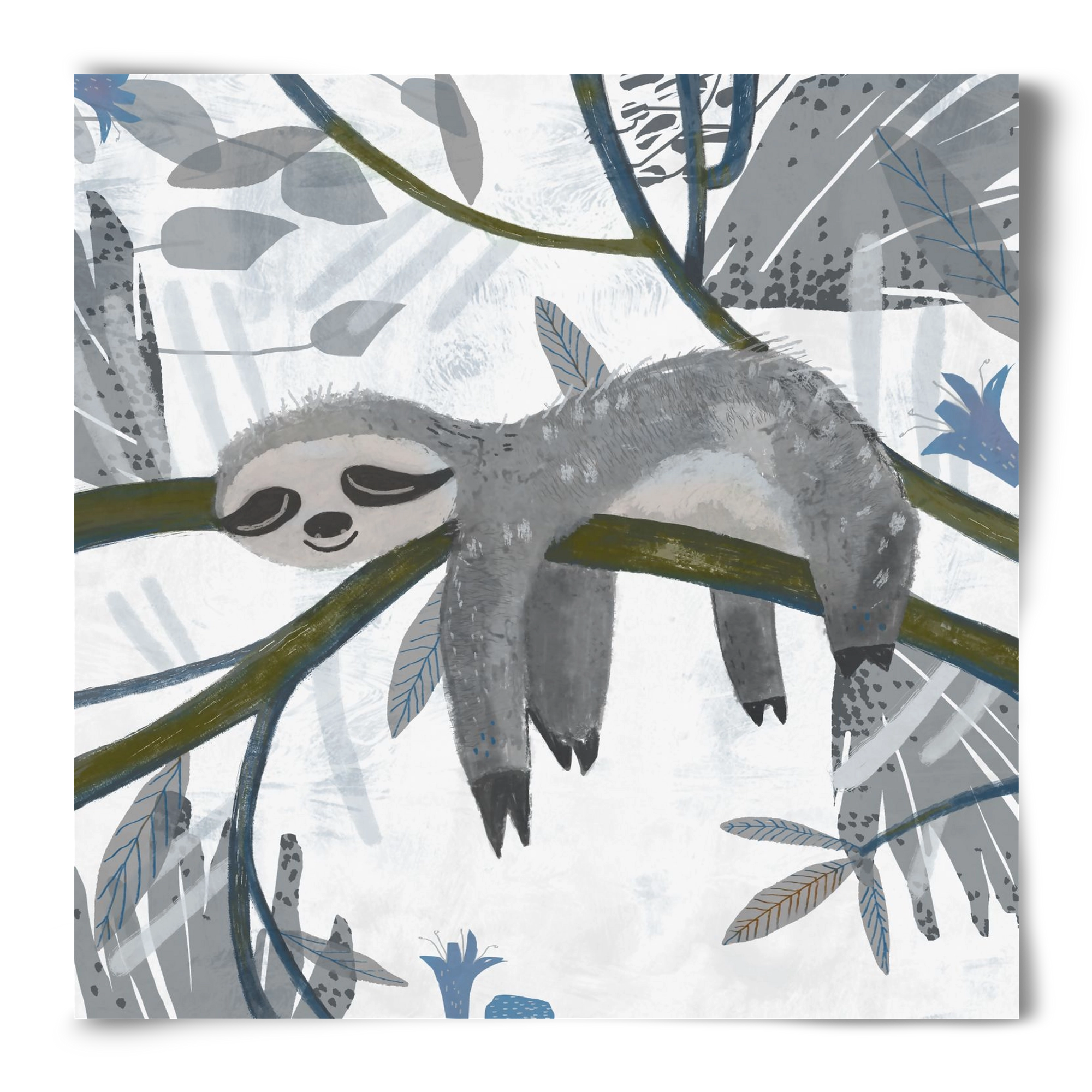 Lajhár, 50x50 cm, Keret nélkül