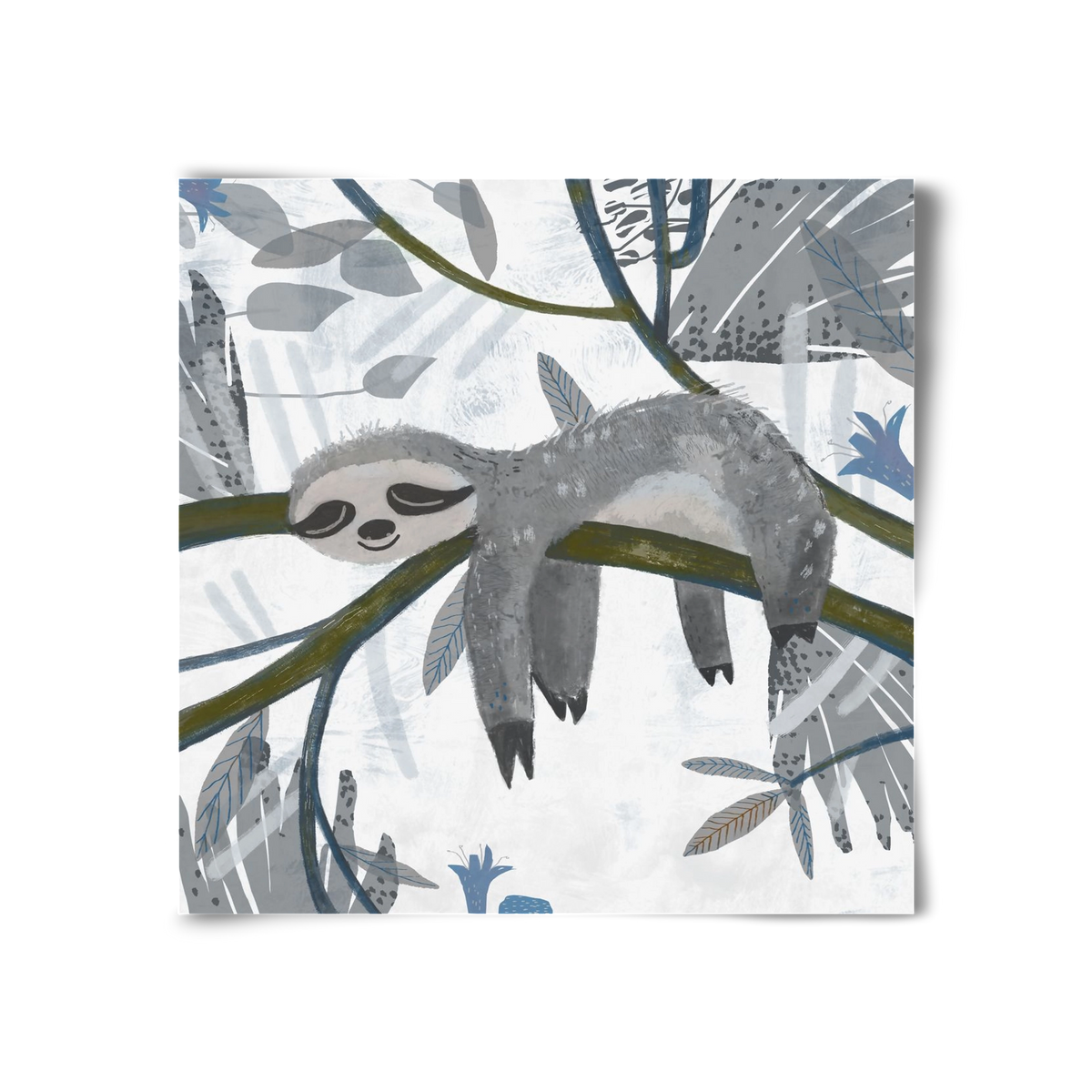 Lajhár, 30x30 cm, Keret nélkül