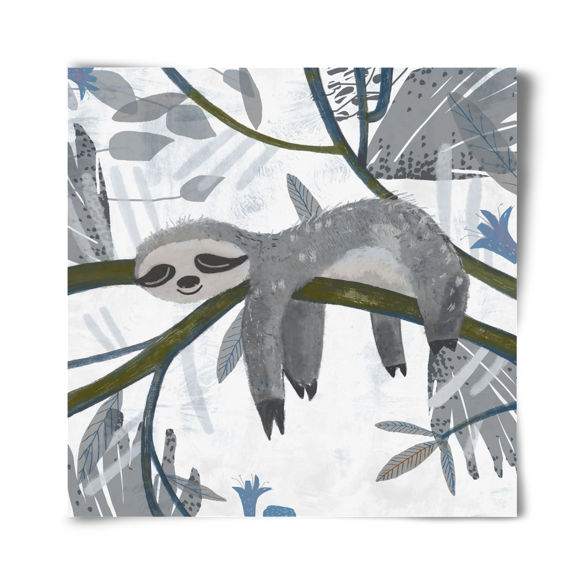 Lajhár, 40x40 cm, Keret nélkül