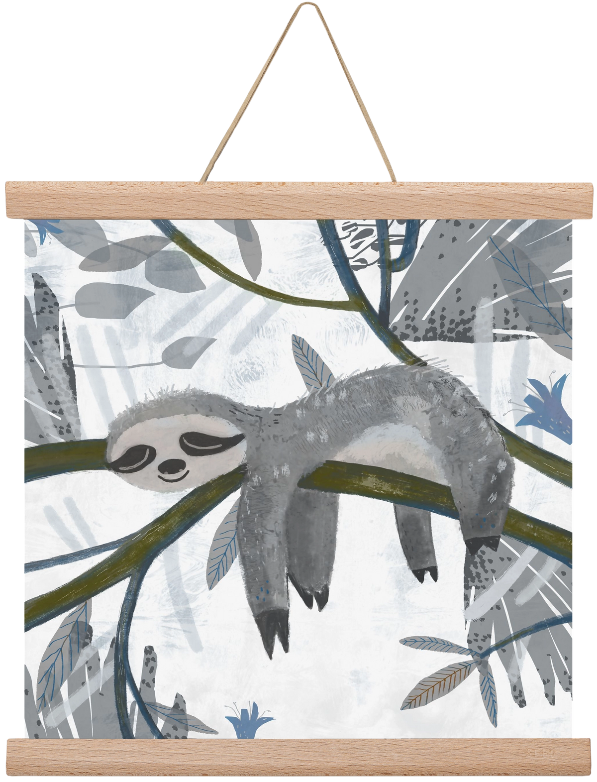 Lajhár, 30x30 cm (30x30 cm), Tölgy akasztó