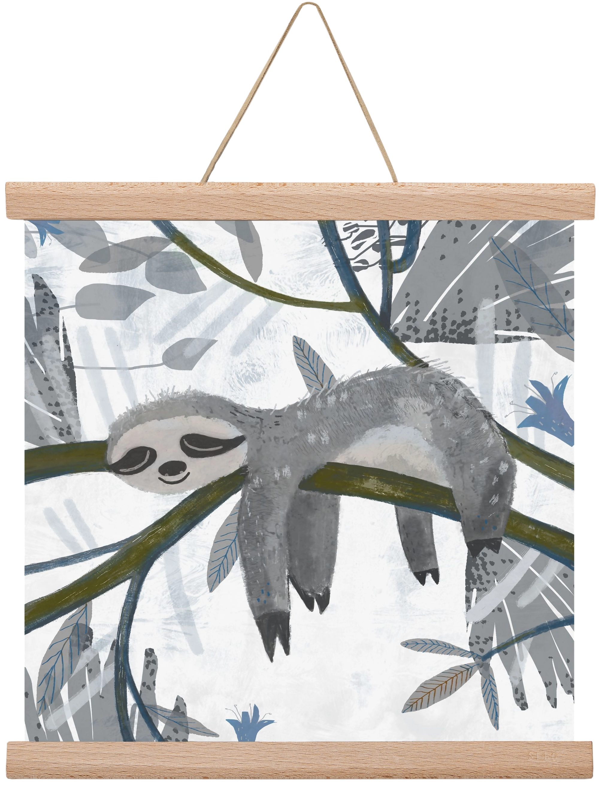 Lajhár, 30x30 cm (30x30 cm), Tölgy akasztó