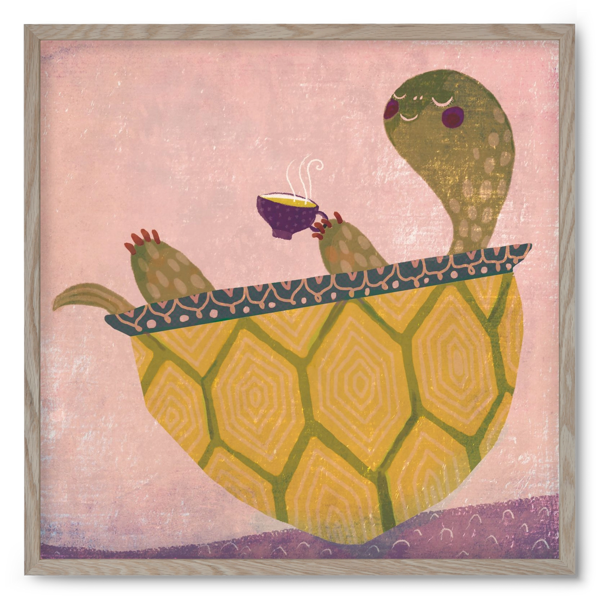 Teknős, 50x50 cm (50x50 cm), Tölgy keret