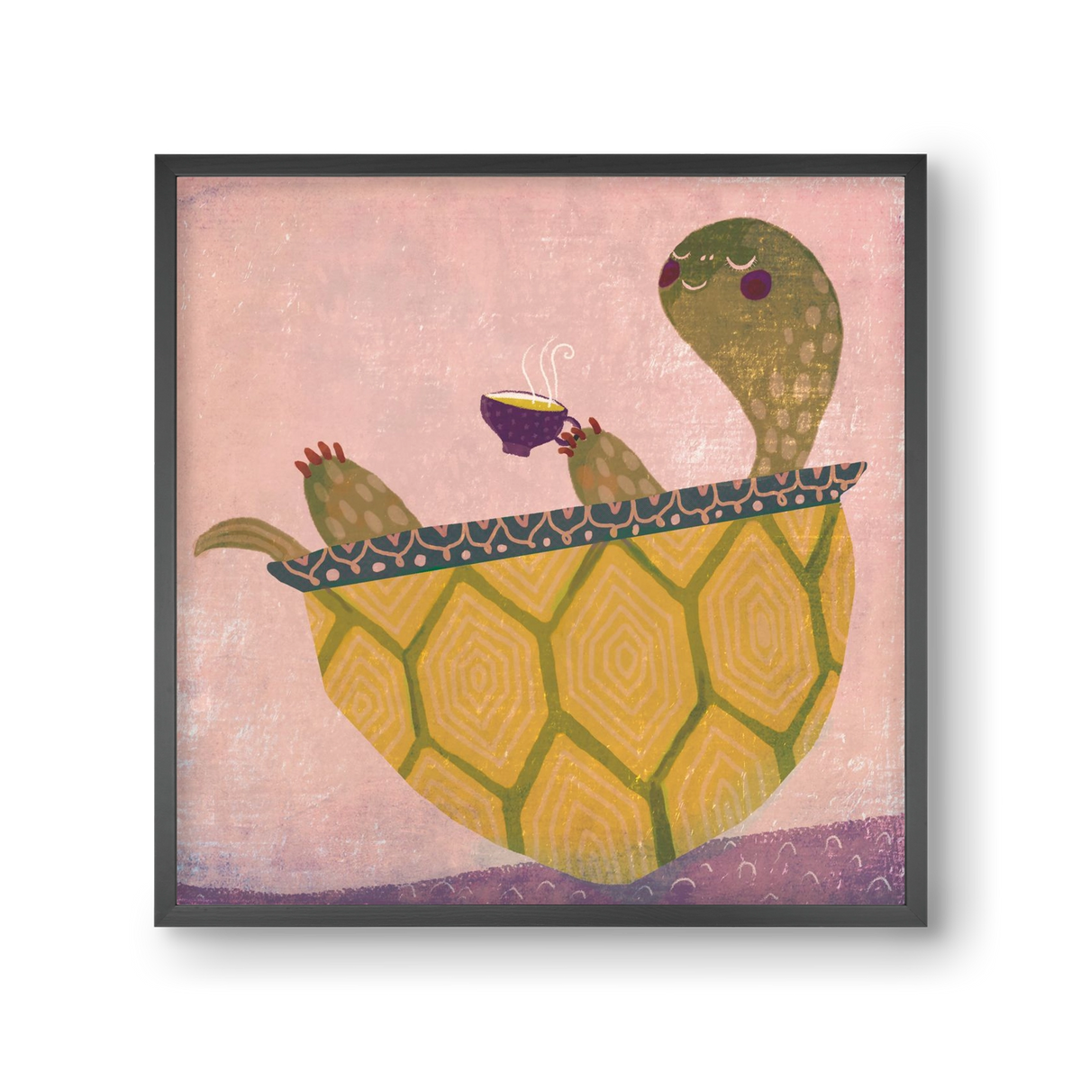 Teknős, 30x30 cm (30x30 cm), Fekete keret