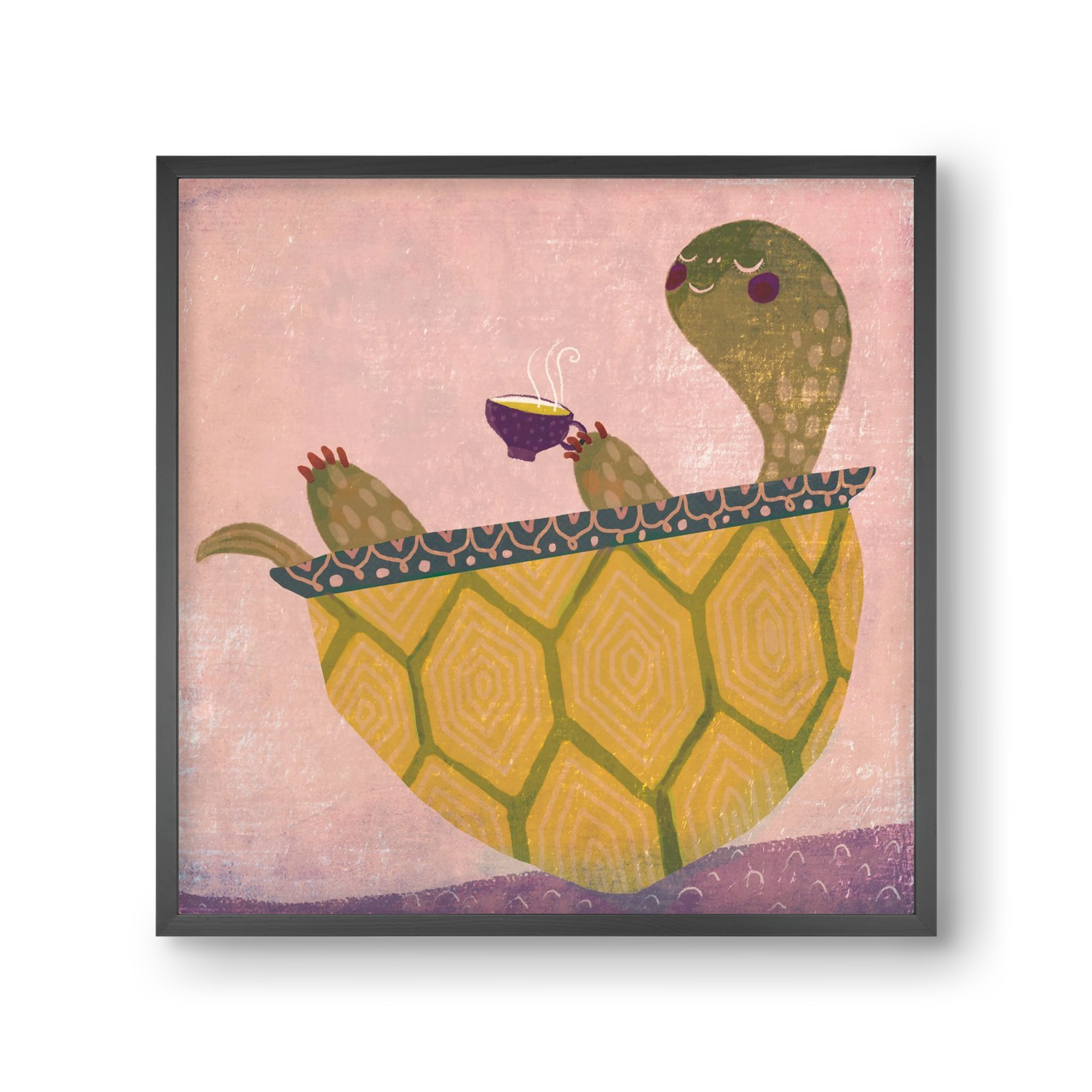 Teknős, 30x30 cm (30x30 cm), Fekete keret