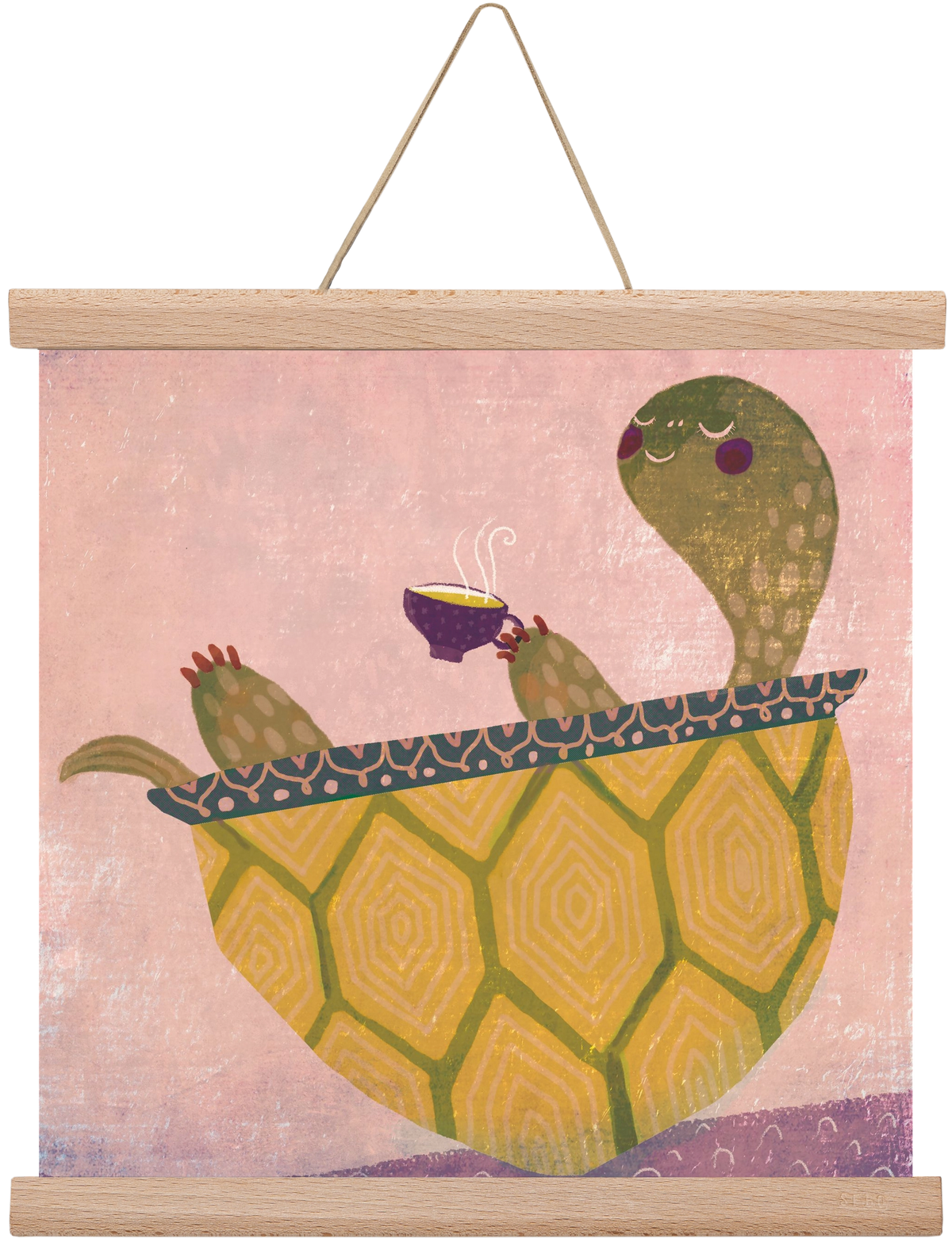 Teknős, 30x30 cm (30x30 cm), Tölgy akasztó