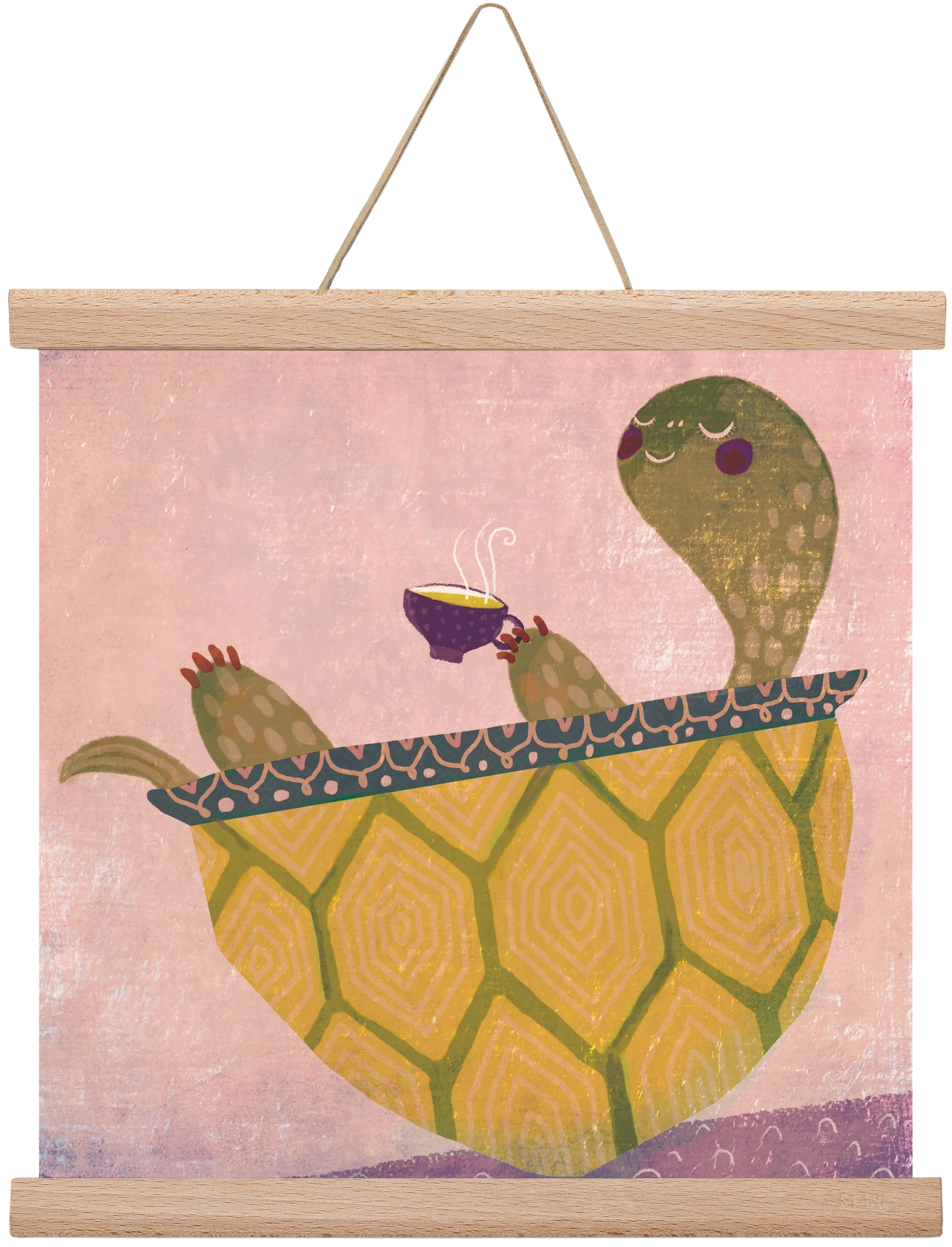 Teknős, 30x30 cm (30x30 cm), Tölgy akasztó