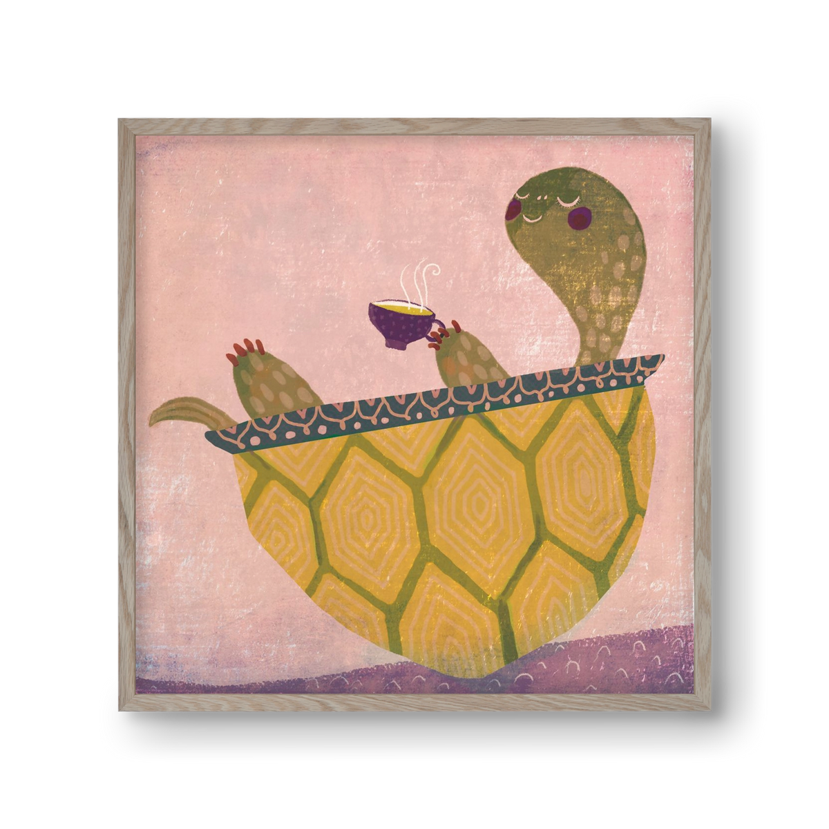 Teknős, 30x30 cm (30x30 cm), Tölgy keret