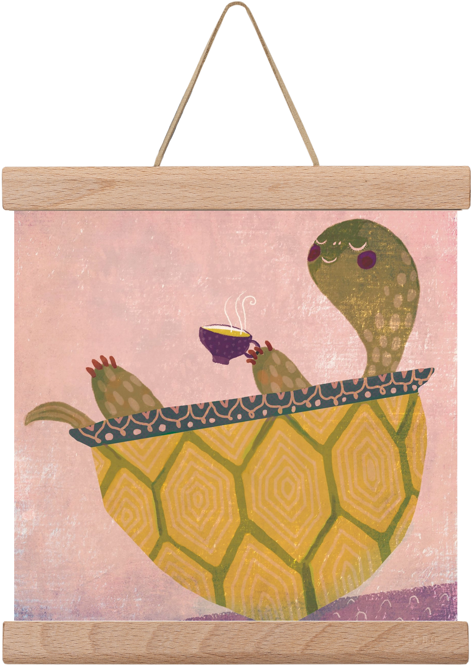 Teknős, 20x20 cm (20x20 cm), Tölgy akasztó