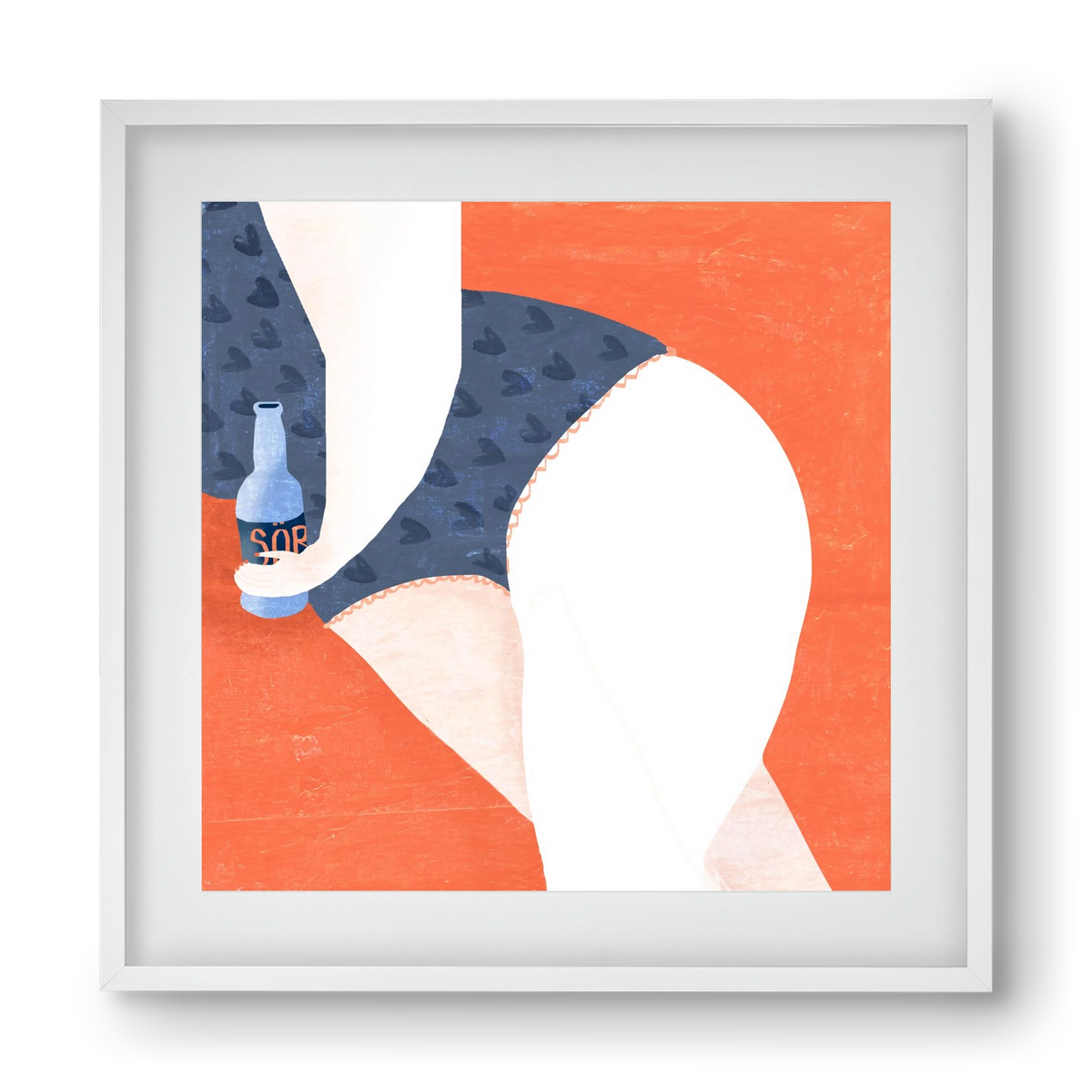 Sör, 40x40 cm (30x30 cm), Fehér keret, paszpartuval