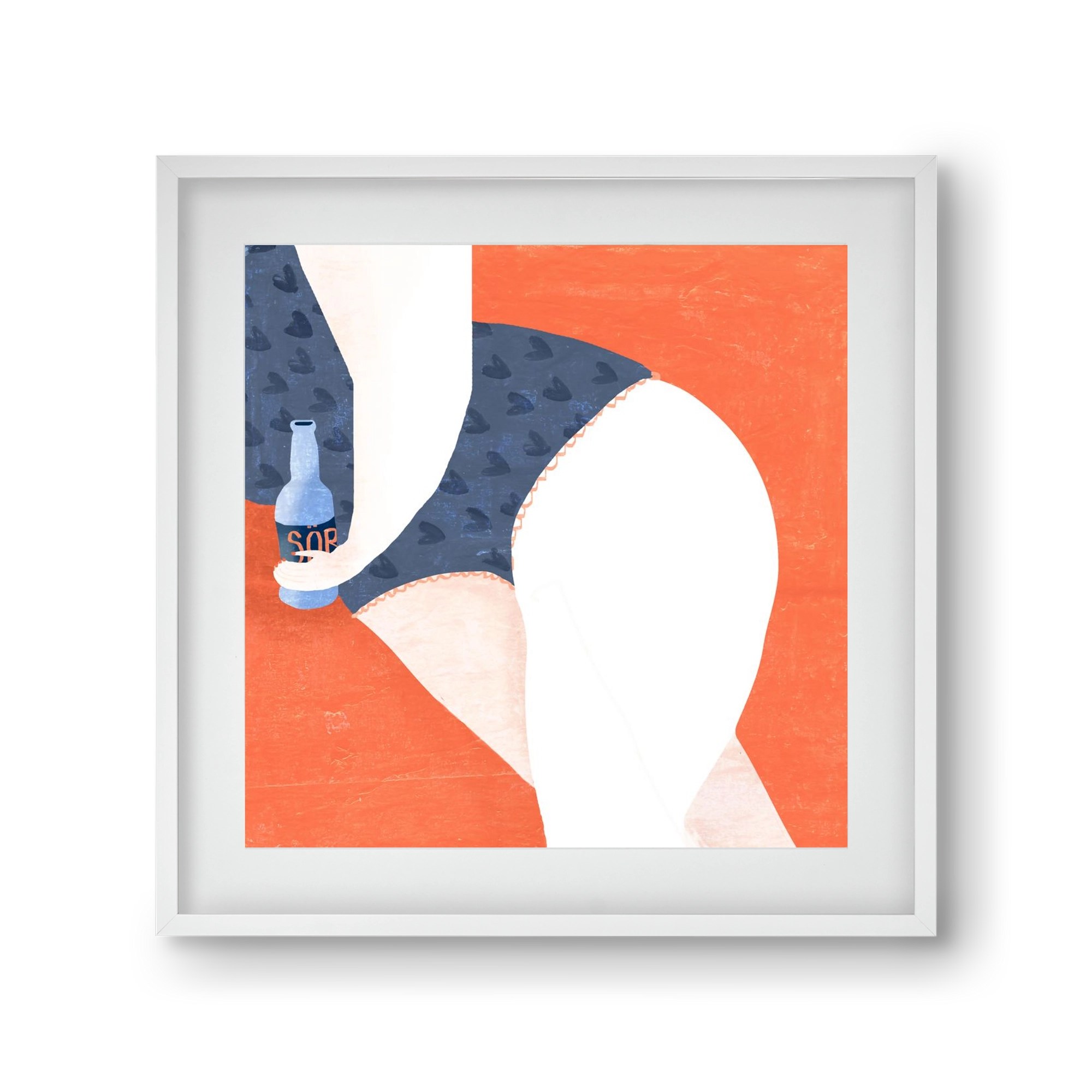 Sör, 30x30 cm (20x20 cm), Fehér keret, paszpartuval