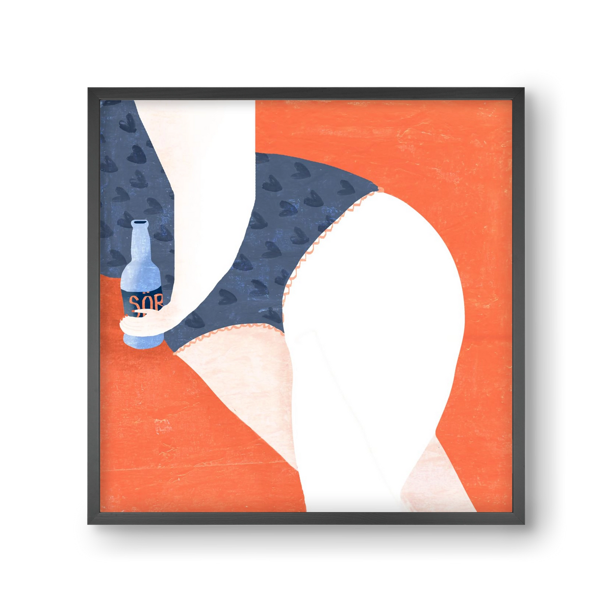 Sör, 30x30 cm (30x30 cm), Fekete keret